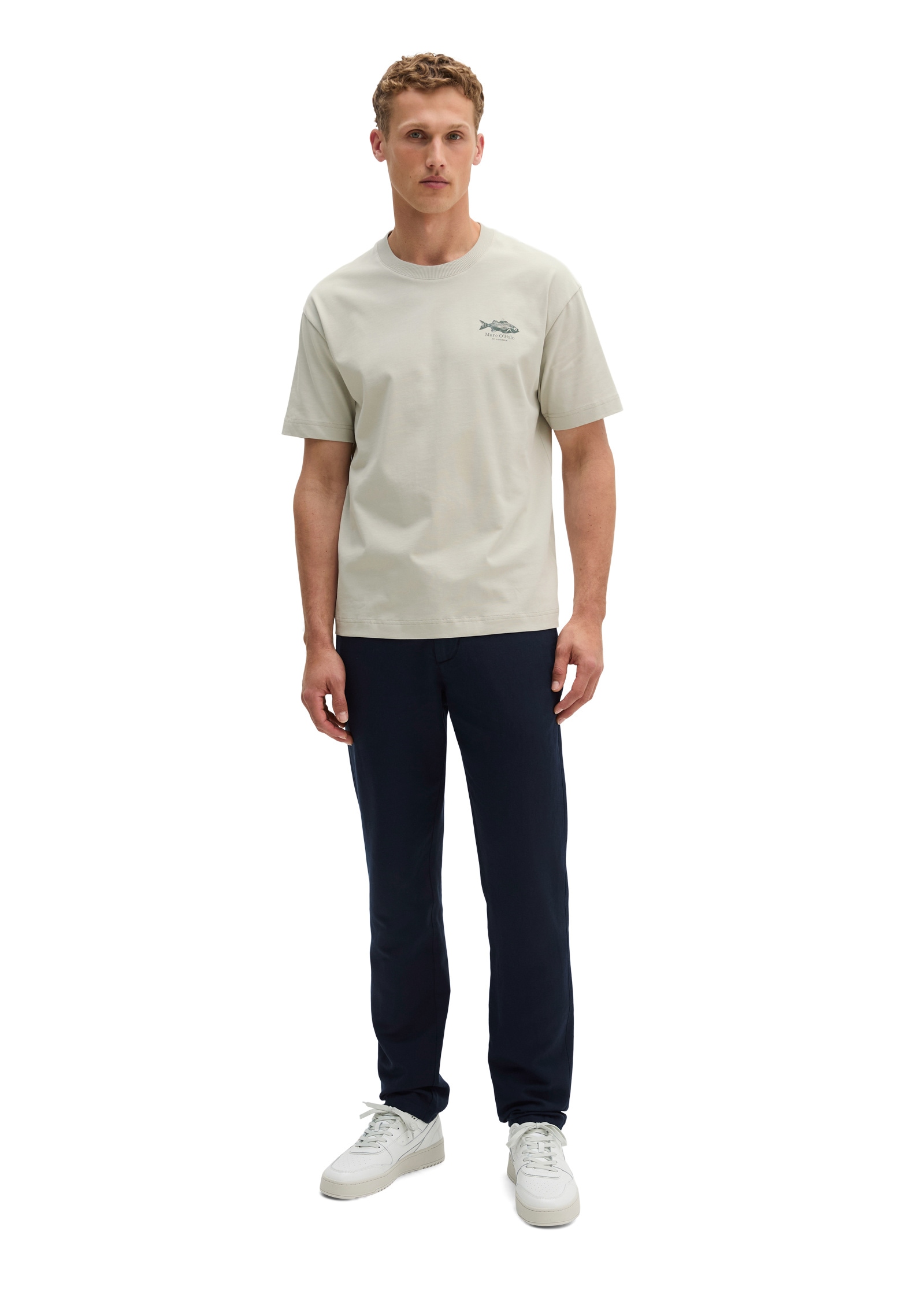 Marc O'Polo T-Shirt »mit Fisch-Rückenprint«