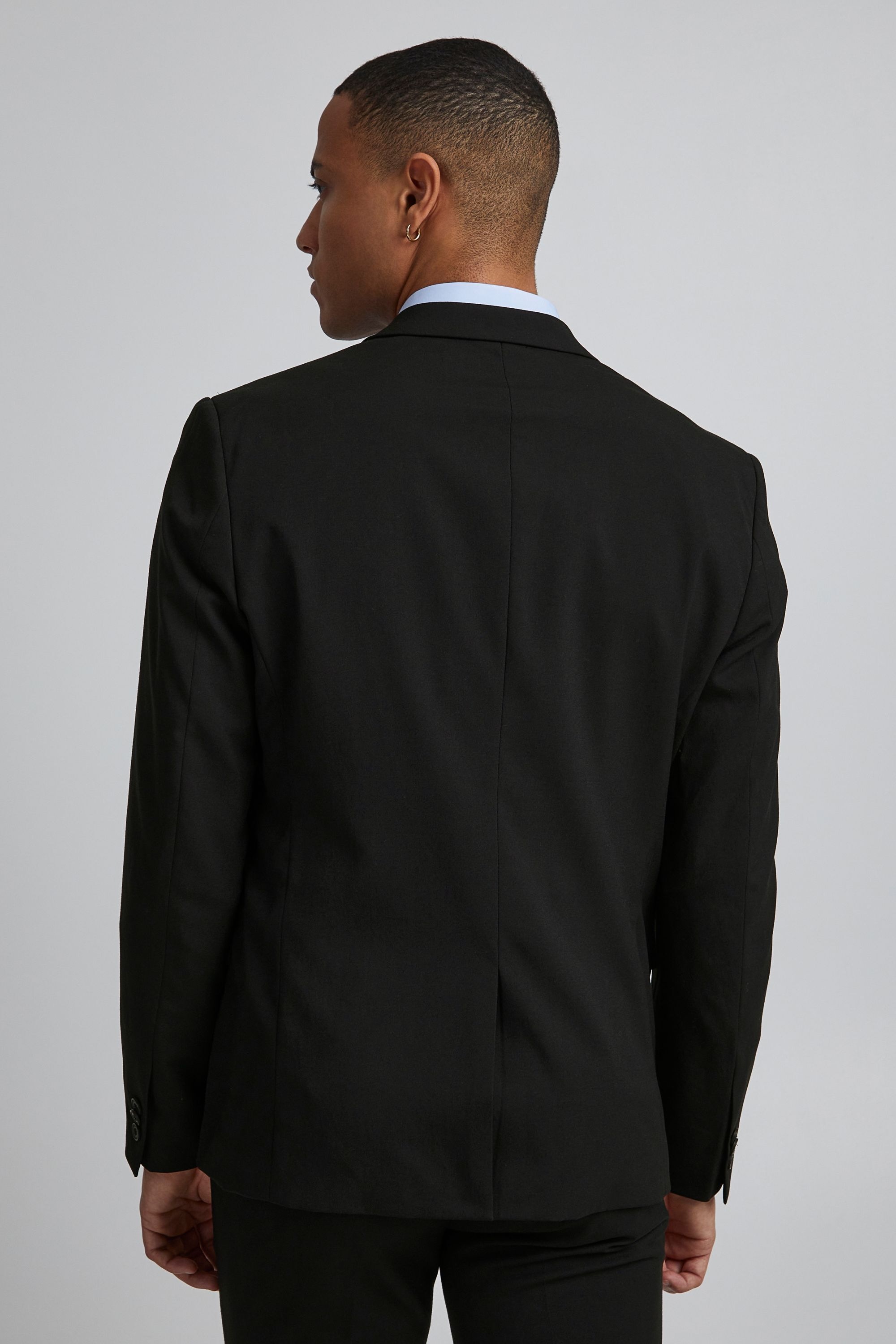 Anzugsakko CASUAL FRIDAY "Anzugsakko CFBernd", Herren, Gr. 56, schwarz, Obermaterial: 64% Polyester PES. 34% Viskose CV. 2% Elasthan EL., Sakkos 3