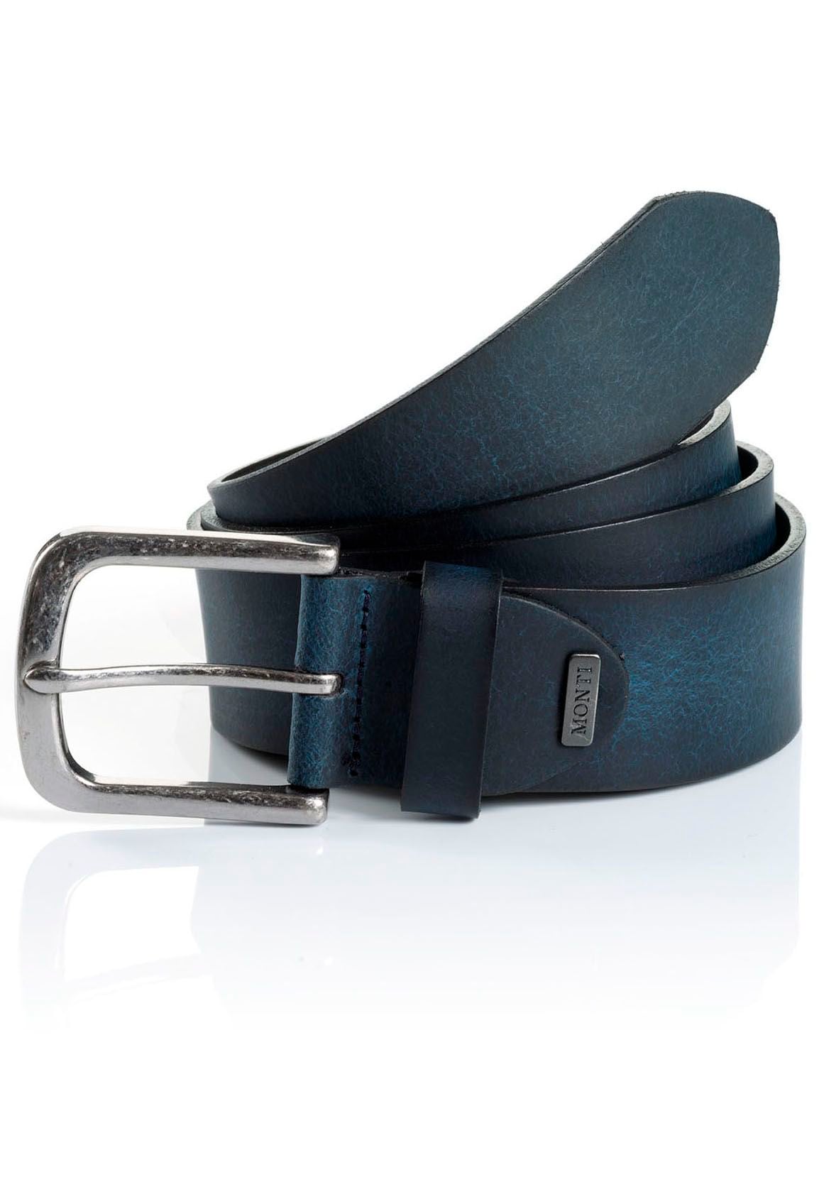 MONTI Ledergürtel »NASHVILLE«, 4,0 cm breit, Jeans-Casual, kürzbar, bis Gr. 150 cm