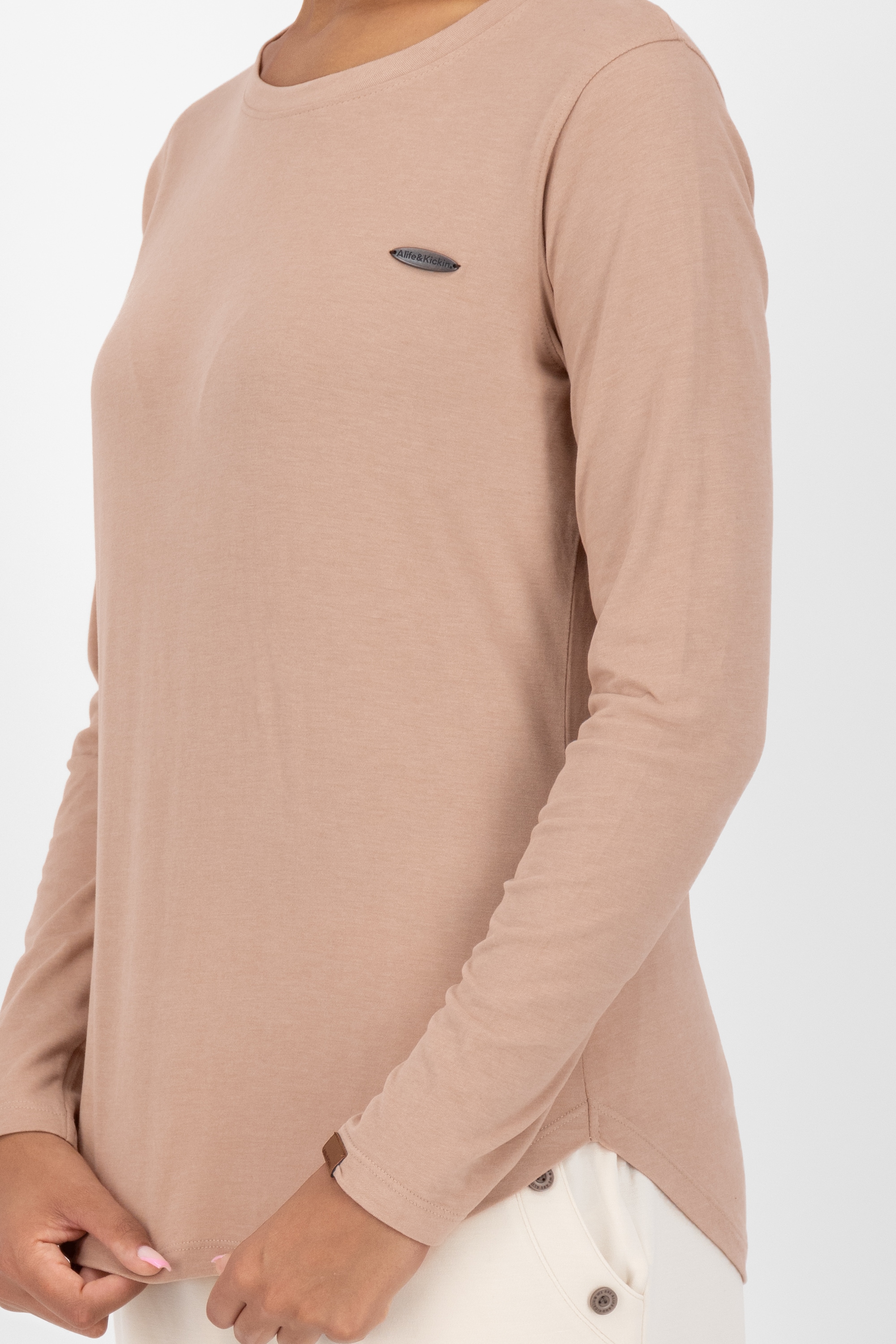 Alife & Kickin Langarmshirt »Damen LeaAK A«, Figurnah geschnittenes Longsleeve Shirt mit Rundhalsausschnitt