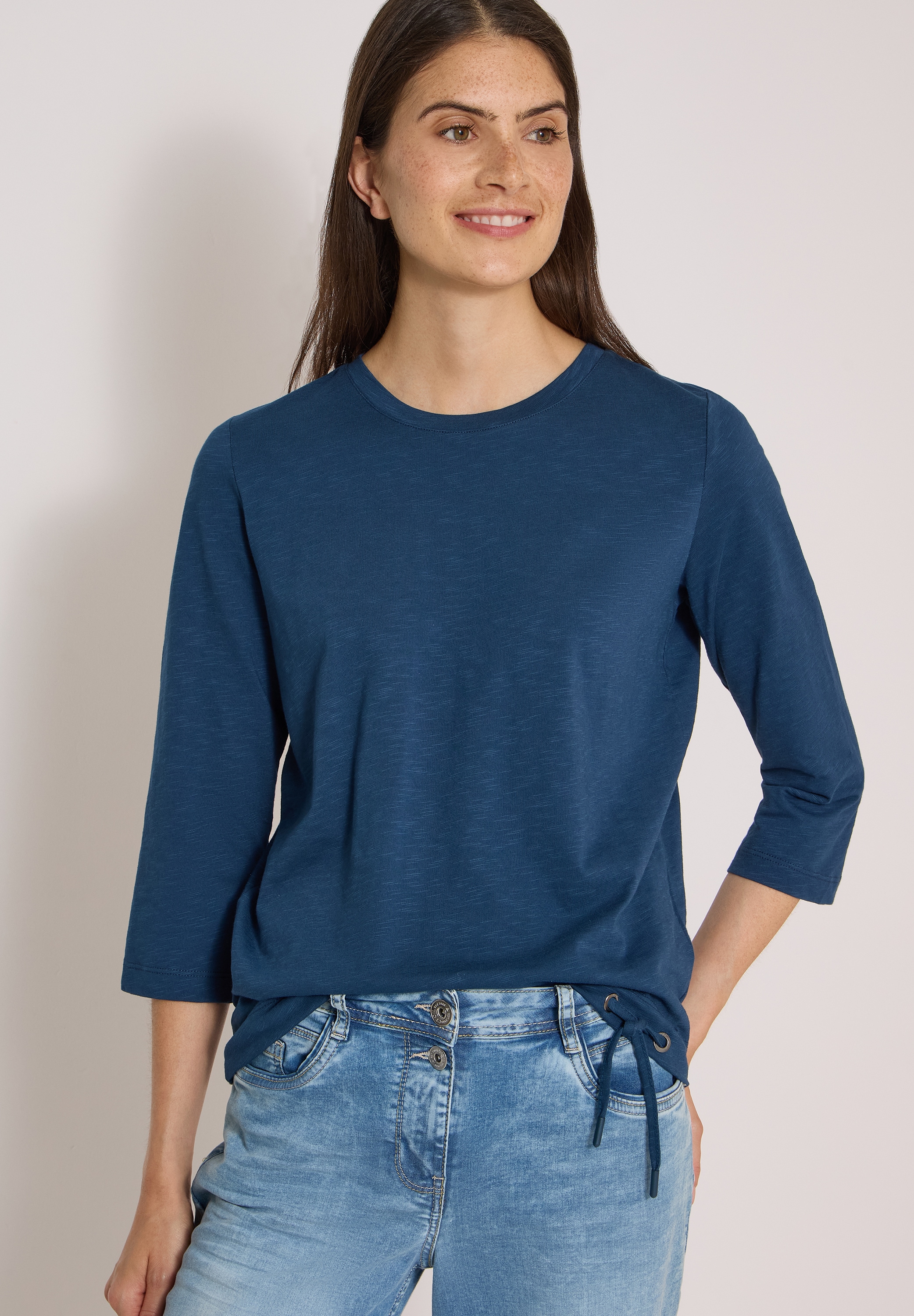 Cecil 3/4-Arm-Shirt in Unifarbe