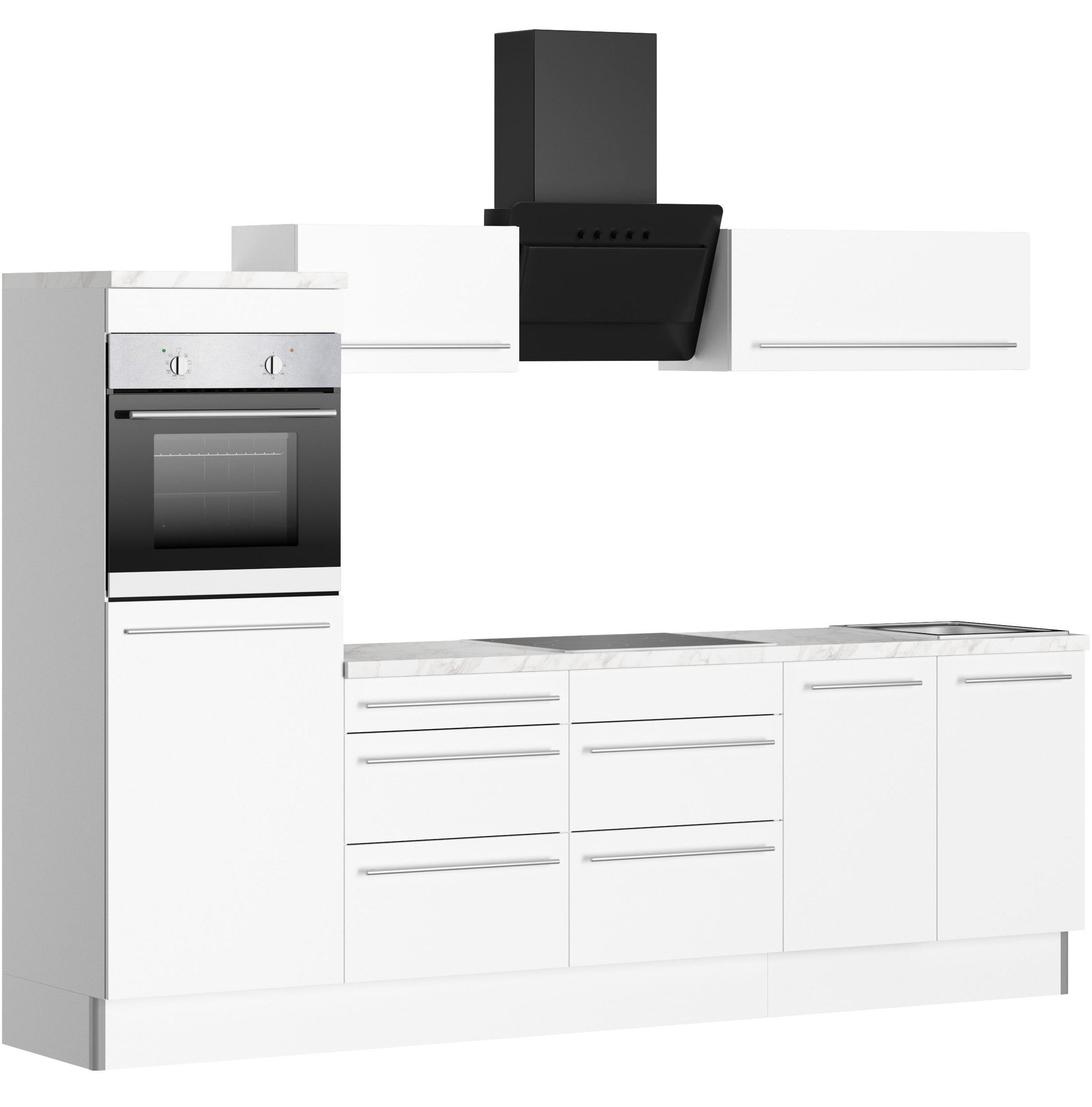 KOCHSTATION Küche "KS-Bern2", Breite 270 cm, wahlweise mit E-Geräten, Seite günstig online kaufen