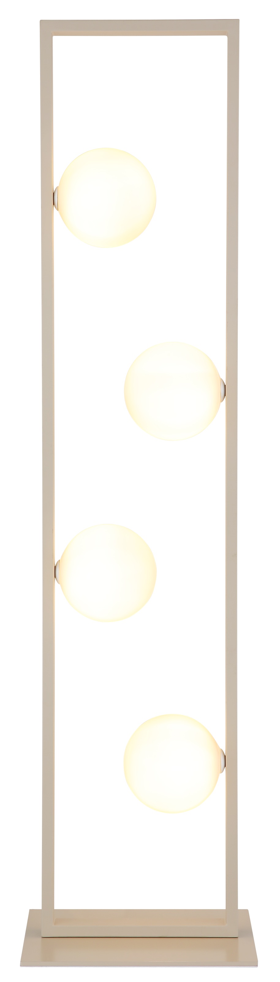 NOWA Stehlampe "NANDA", sandfarben, 4, Ø 12cm H: 110cm, 1 Stk., Leuchten, Stehleuchte,Sand,Wohnraum,Schlafzimmer,Glaskugel opal,Flur,modern, Stehlampe 2