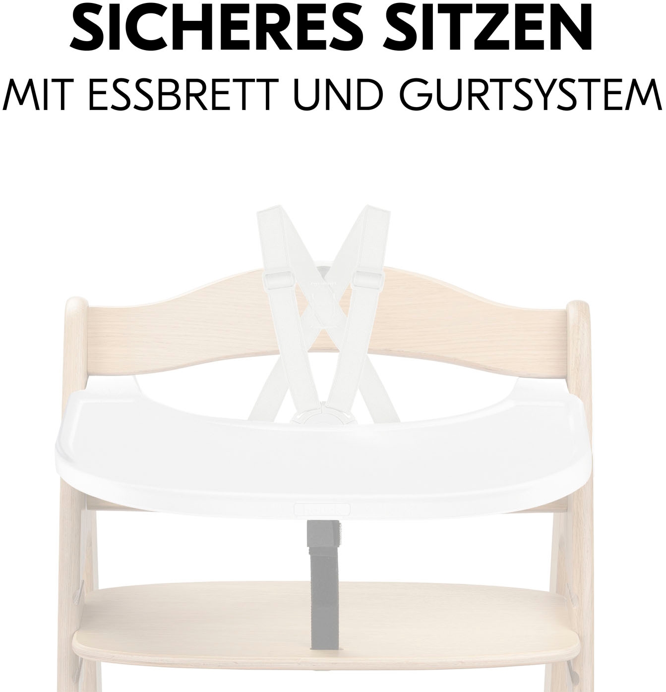 Hauck Hochstuhltablett »Arketa Click Tray, White«, aus recyceltem Material