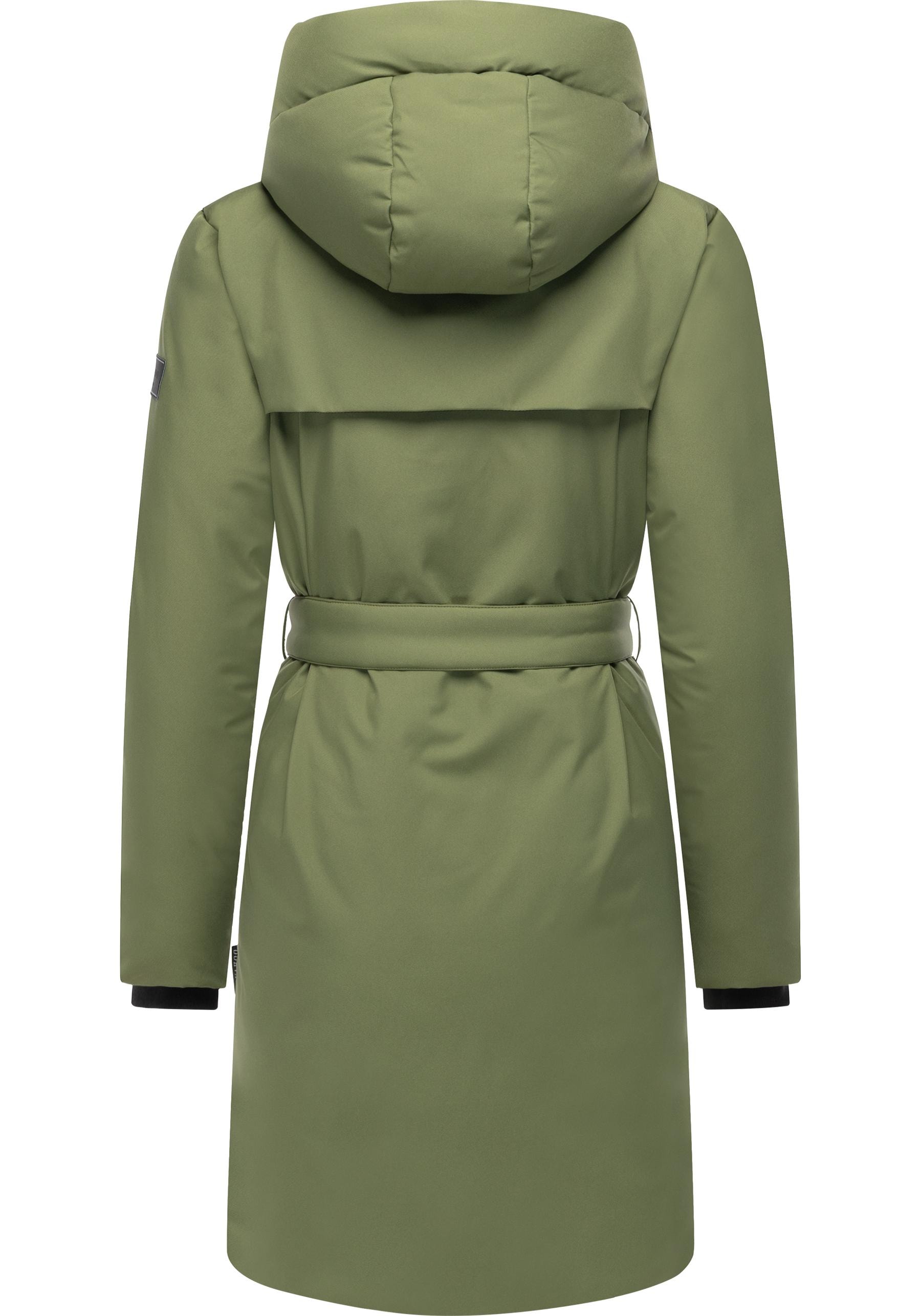 Navahoo Wintermantel »Gipfelspass XIV« Warmer Winterparka mit Taillengürtel