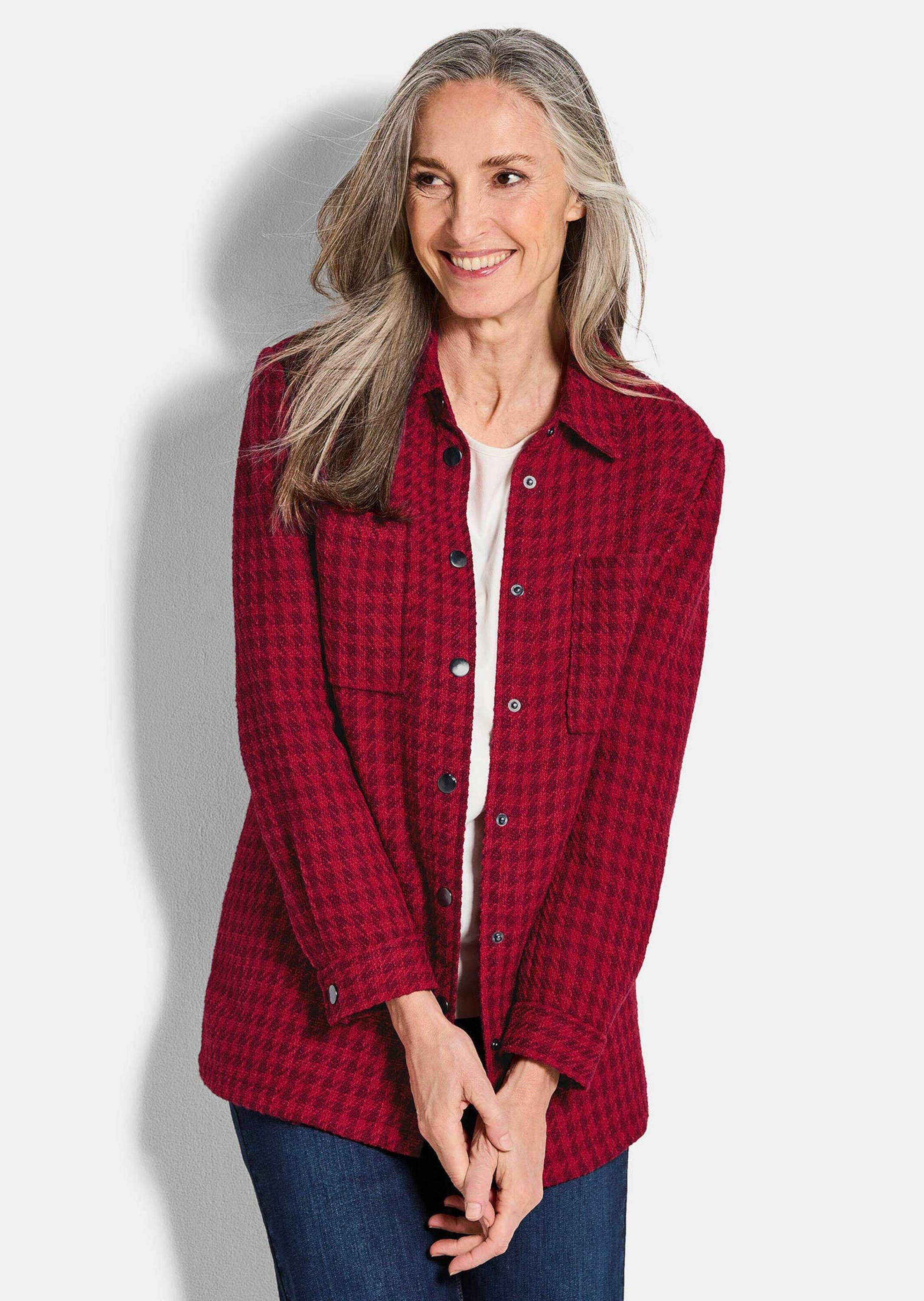 GOLDNER Kurzjacke »Kurzgröße Hemdjacke aus Bouclé«