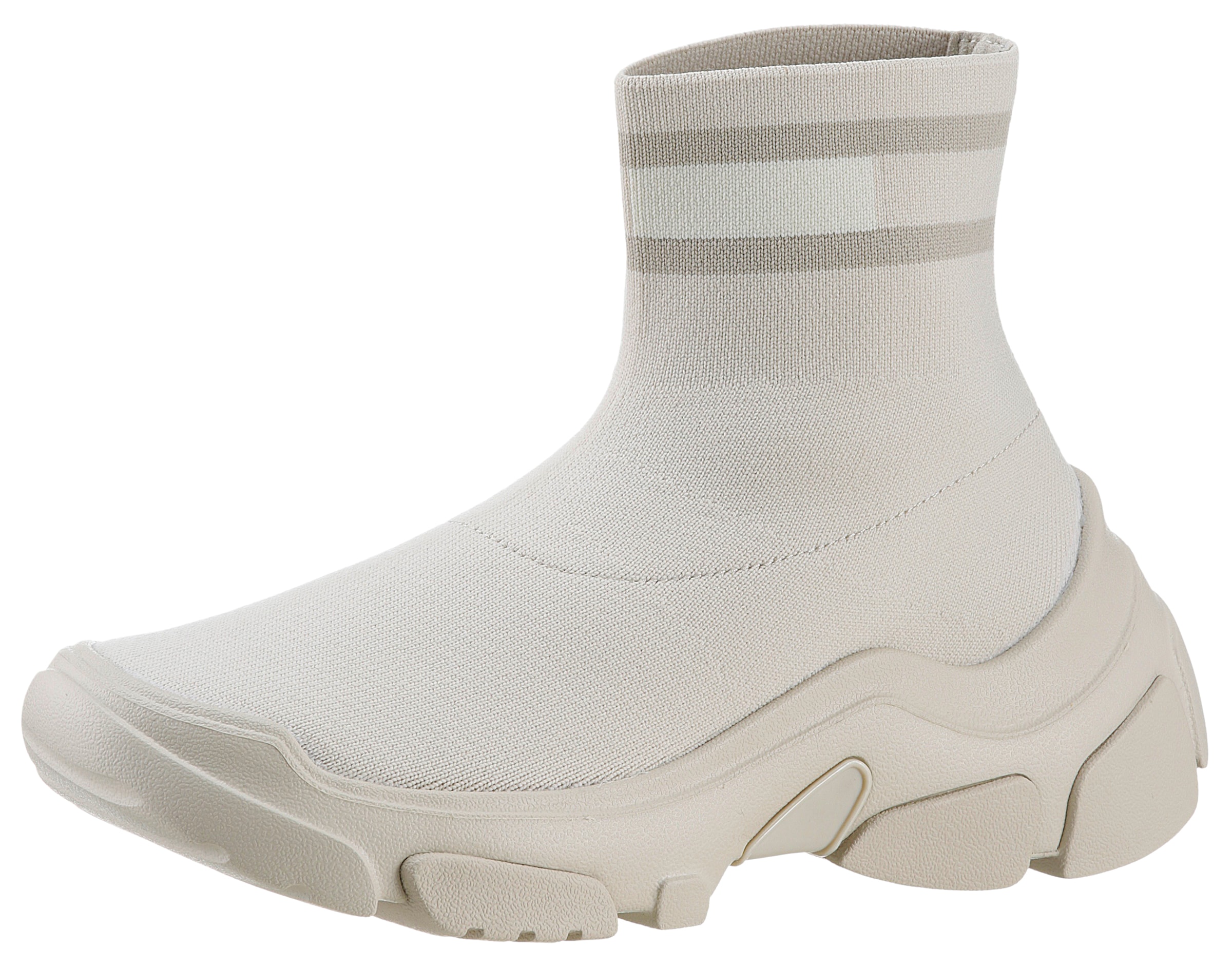 Tommy Jeans Schlupfboots »TJW SOCK BOOT«, Sneaker, Freizeitschuh, High Top-Sneaker mit derbem Keilabsatz