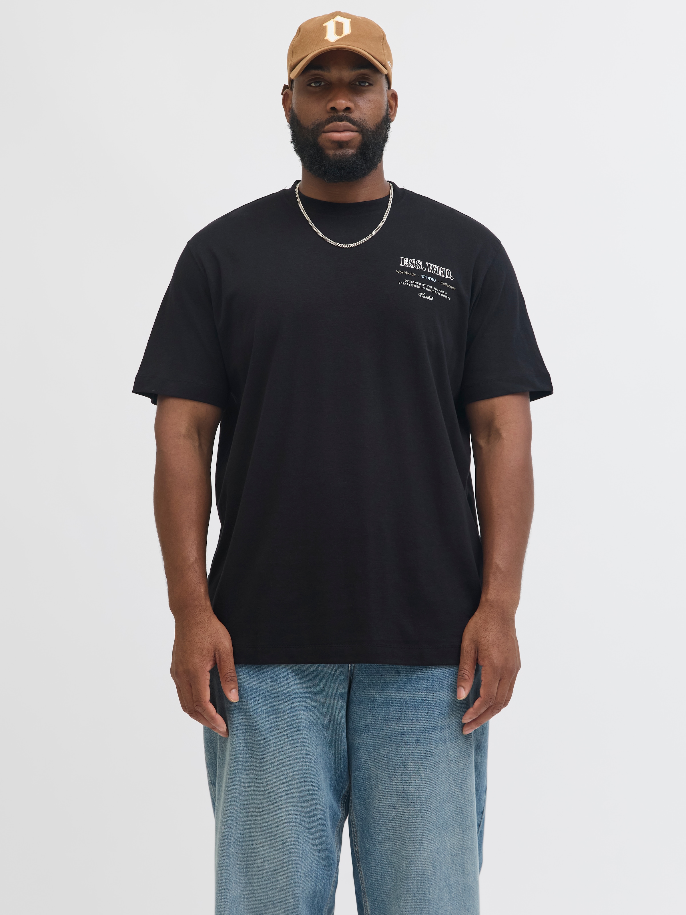 Jack & Jones PlusSize T-Shirt "JJEURBAN EDGE STUDIO TEE SS SN PLS", mit Log günstig online kaufen