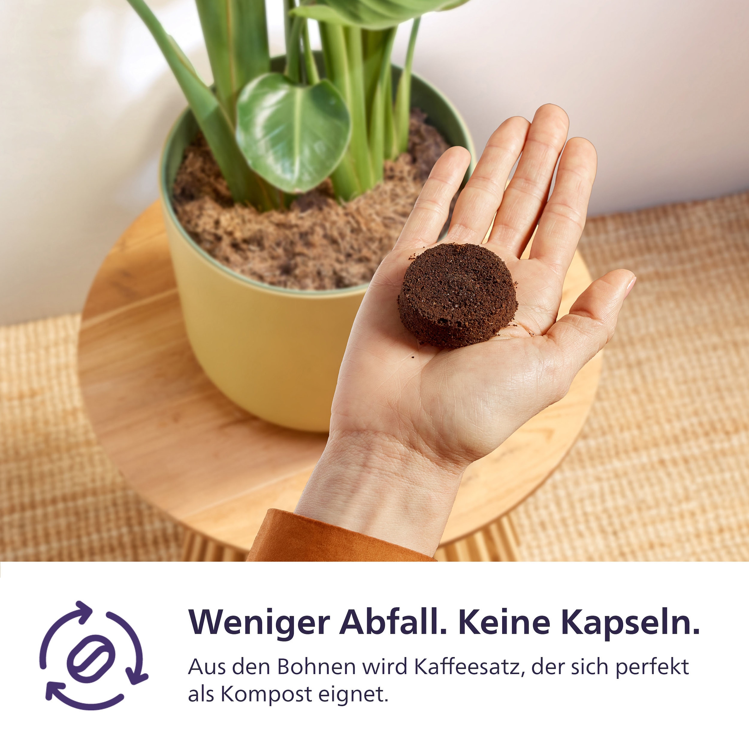 PHILIPS baristina Espressomaschine »Plus in Edelstahl BAR500/00 mit Mahlwerk für ganze Bohnen« Iced Coffee Funktion, 16 bar Pumpendruck, Edelstahl/Eschenholz