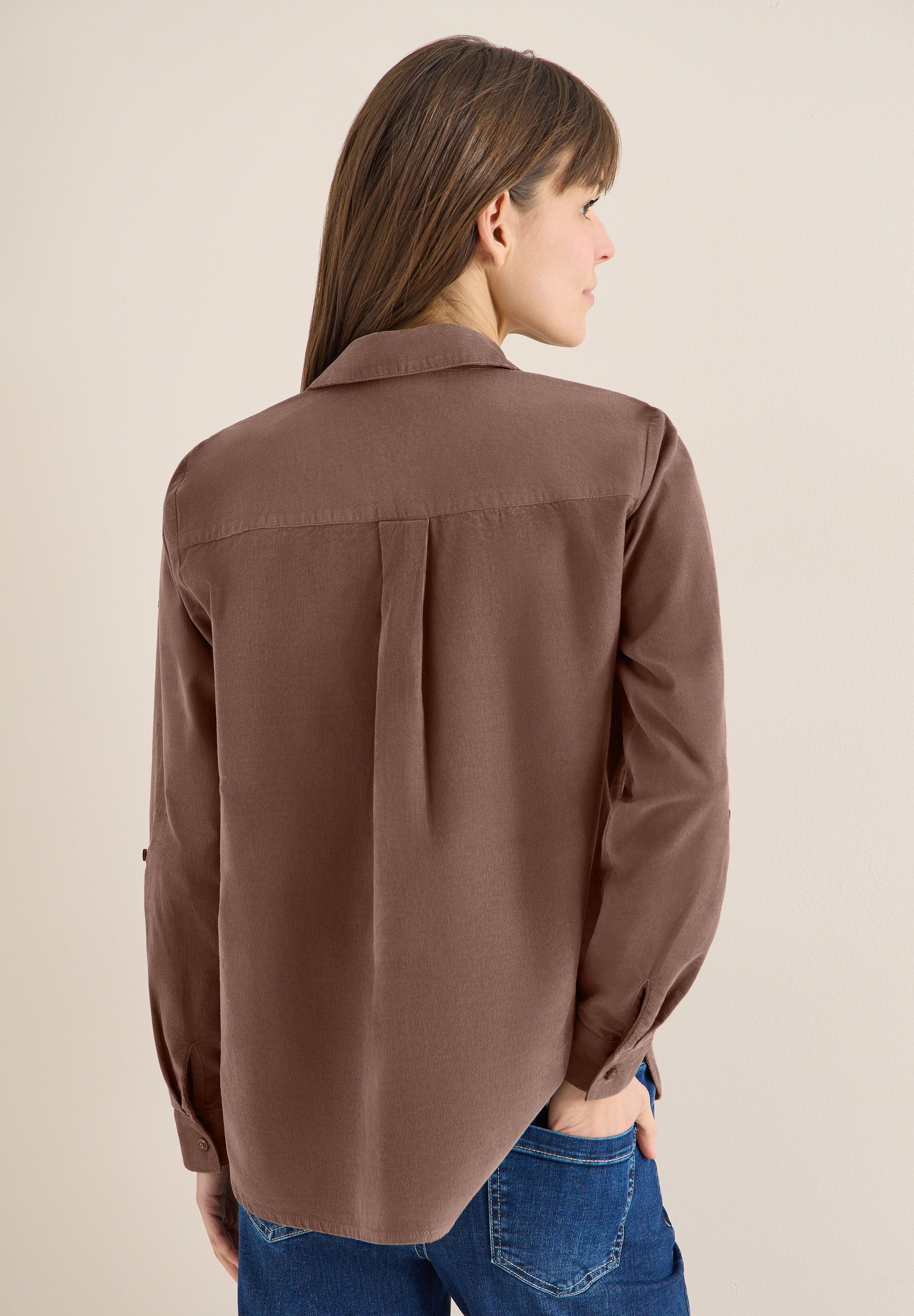 Thumbnail - Cecil Langarmbluse aus reiner Baumwolle