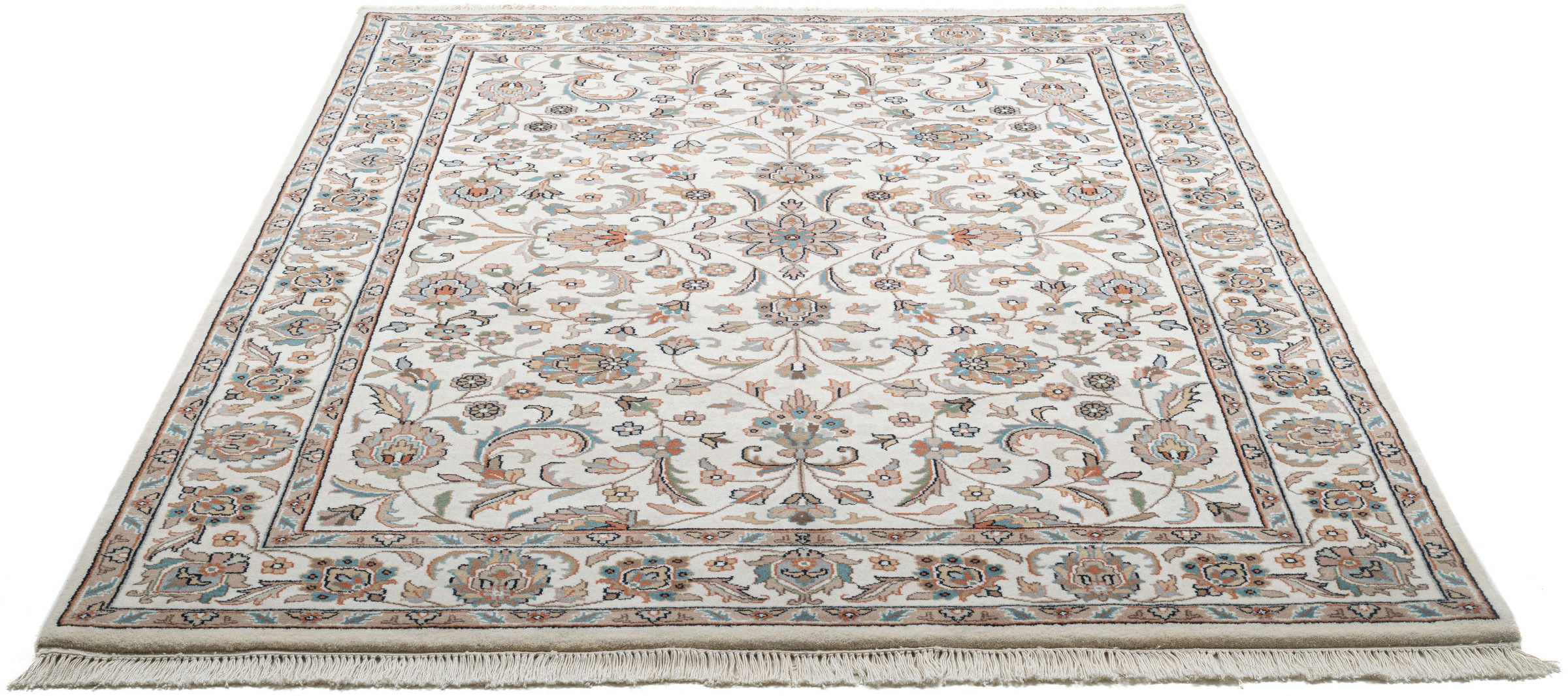 my home Orientteppich »BI Oriental«, rechteckig, 12 mm Höhe, reine Wolle, handgeknüpft, orientalisches Design, mit Fransen