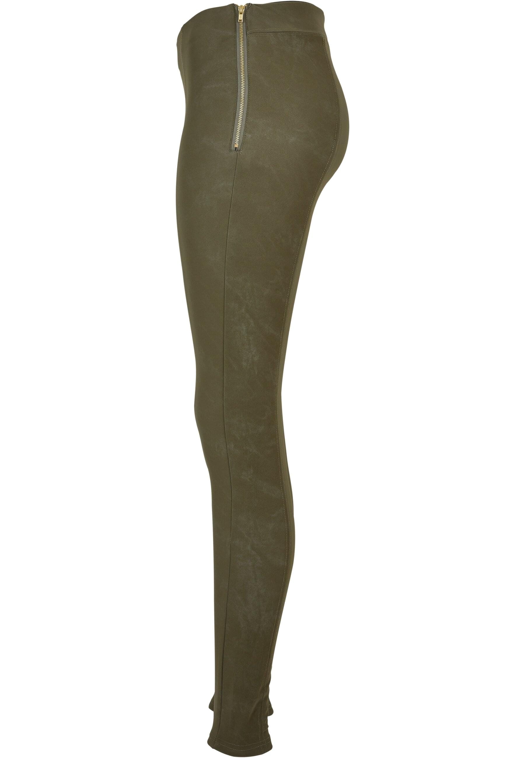 URBAN CLASSICS Leggings »Urban Classics Damen Ladies Washed Faux Leather Pants«, (1 tlg.)
