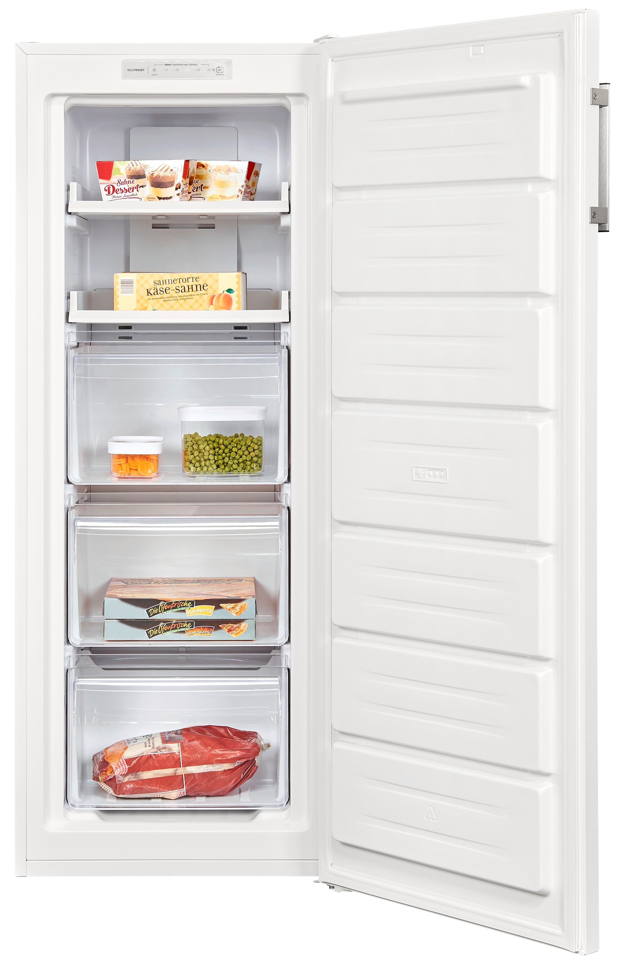 exquisit Gefrierschrank »GS231-NF-H-040C weiss« 143 cm hoch 54 cm breit NoFrost, 161 Liter Nutzinhalt