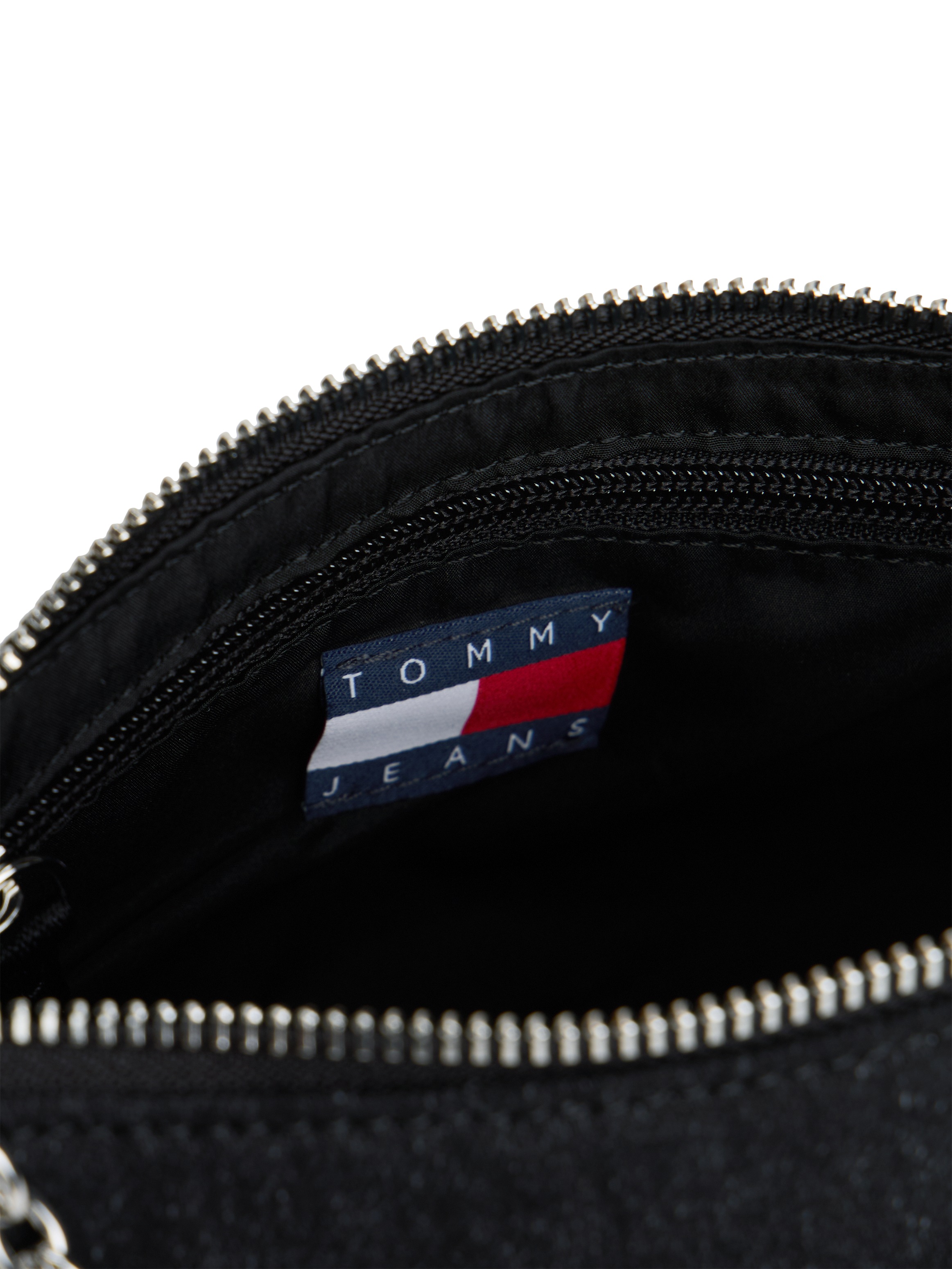 Schultertasche TOMMY JEANS "TJW COOL DENIM SHOULDER BAG", Damen, Gr. B/H/T: 23cm x 15cm x 13cm, nachtblau, Baumwolle, Taschen Schultertasche, Damen Tragetasche, Minibag mit edler Logostickerei 2
