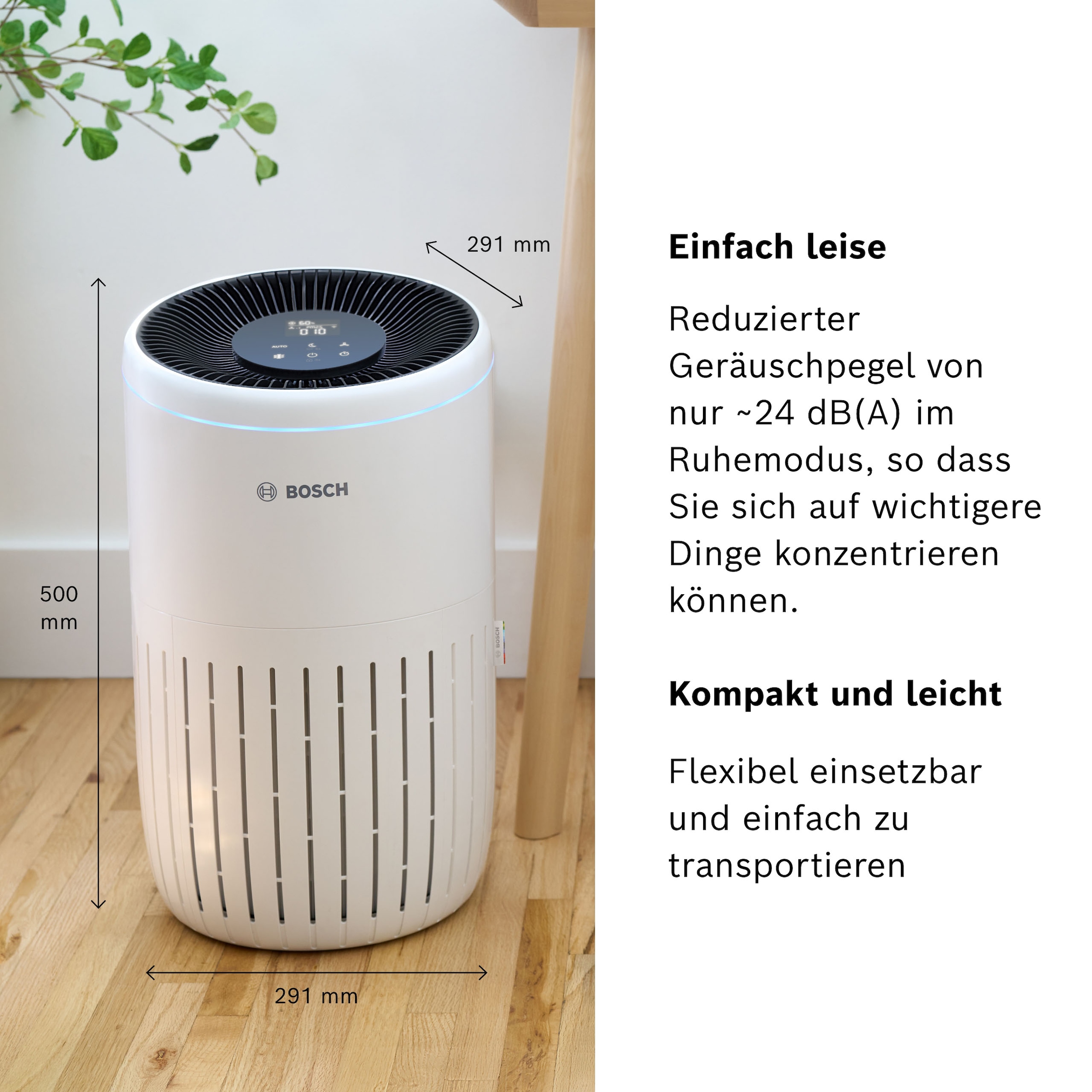 BOSCH Luftreiniger »Air 4000i, mit App-Steuerung« für 62 qm Räume mit 3-in-1 Luftfilter, Smart Sensor, Automatik- und Ruhemodus