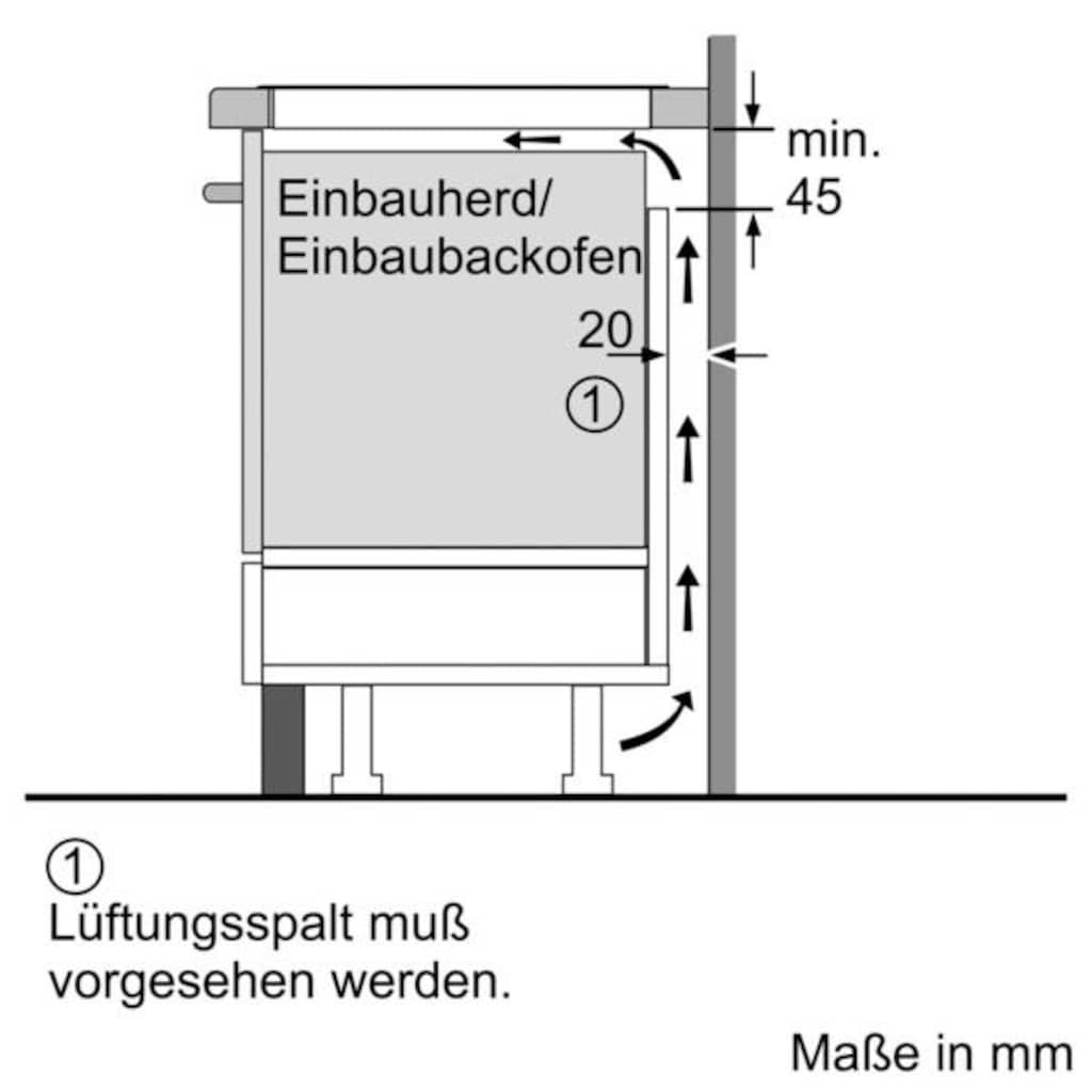 SIEMENS Induktions Herd-Set »EQ521WA0V«, HE517ABS1, mit Teleskopauszug nachrüstbar, (Set, inkl. Pizzaform)