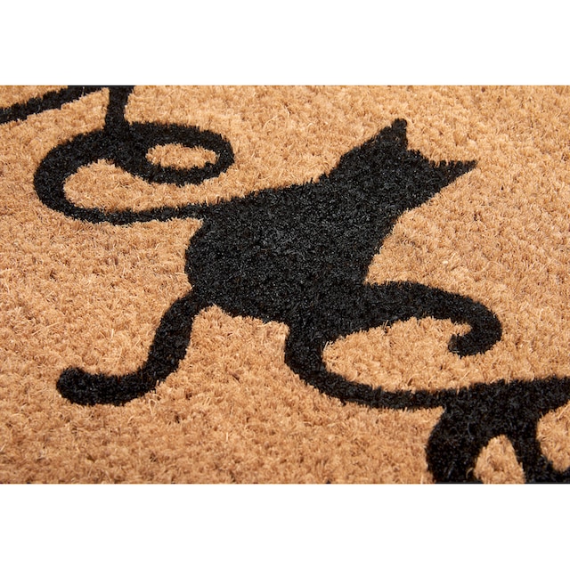 Black Friday HANSE Home Fußmatte »Mix Mats Kokos Cat Paws Welcome«,  rechteckig, Kokos, Schmutzfangmatte, Outdoor, Rutschfest, Innen, Kokosmatte,  Flur | BAUR