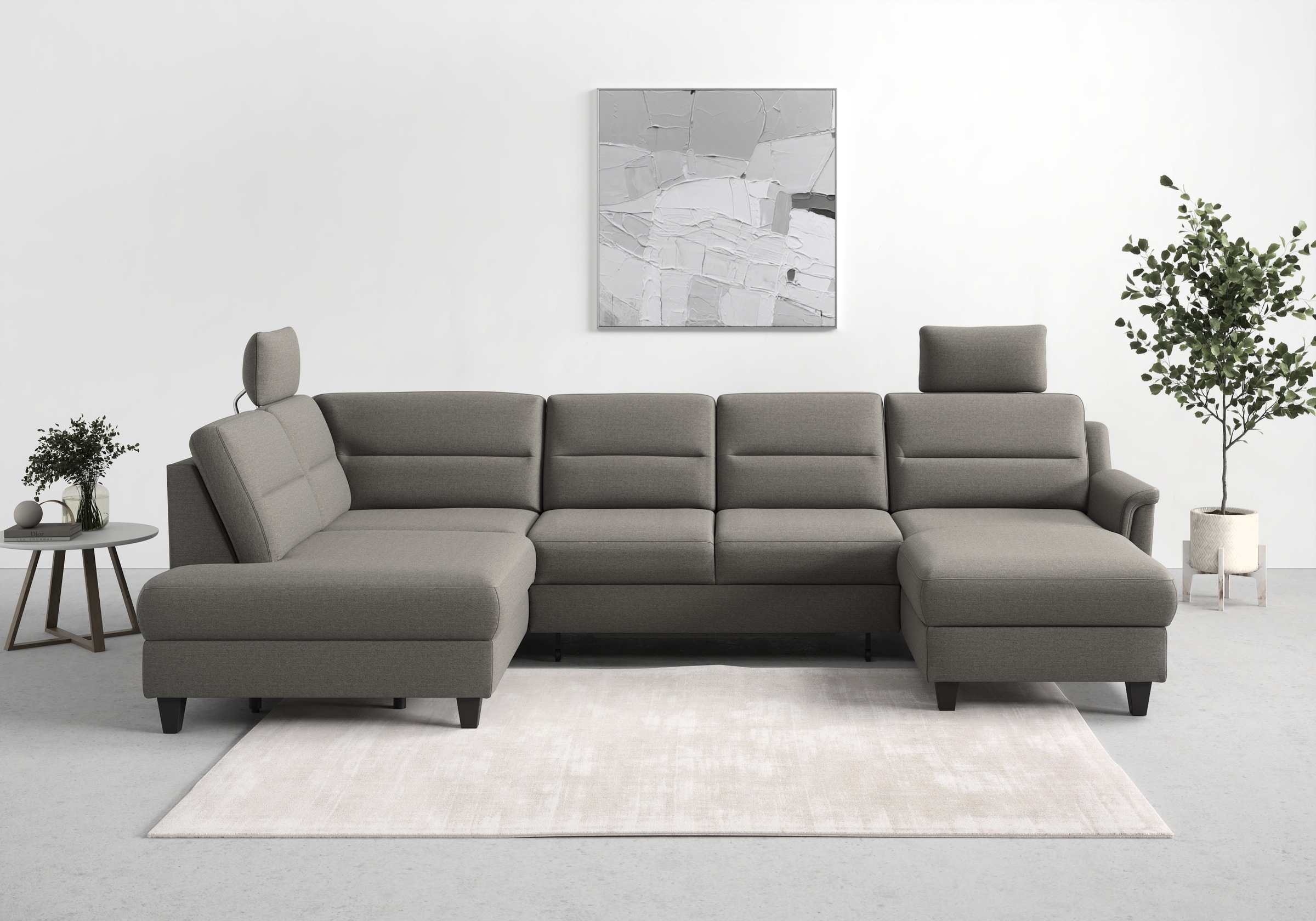 sit&more Wohnlandschaft "Farö U-Form" inklusive Federkern, wahlweise mit Schlaffunktion und Bettkasten