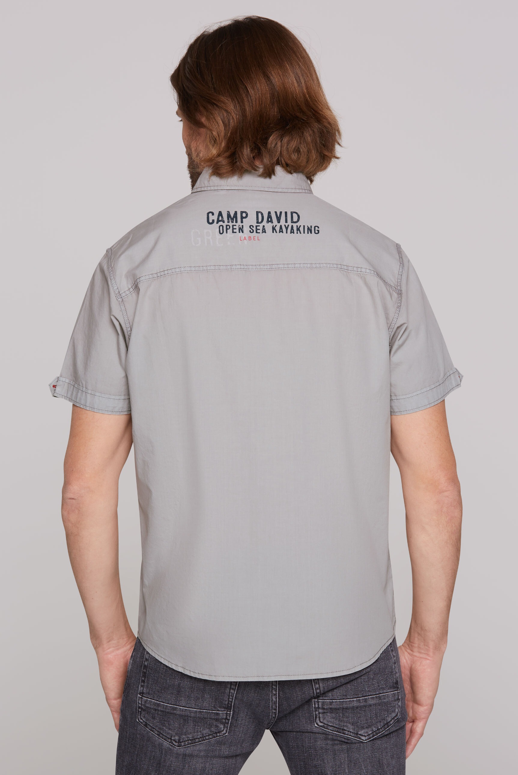 CAMP DAVID Kurzarmhemd, aus Baumwolle