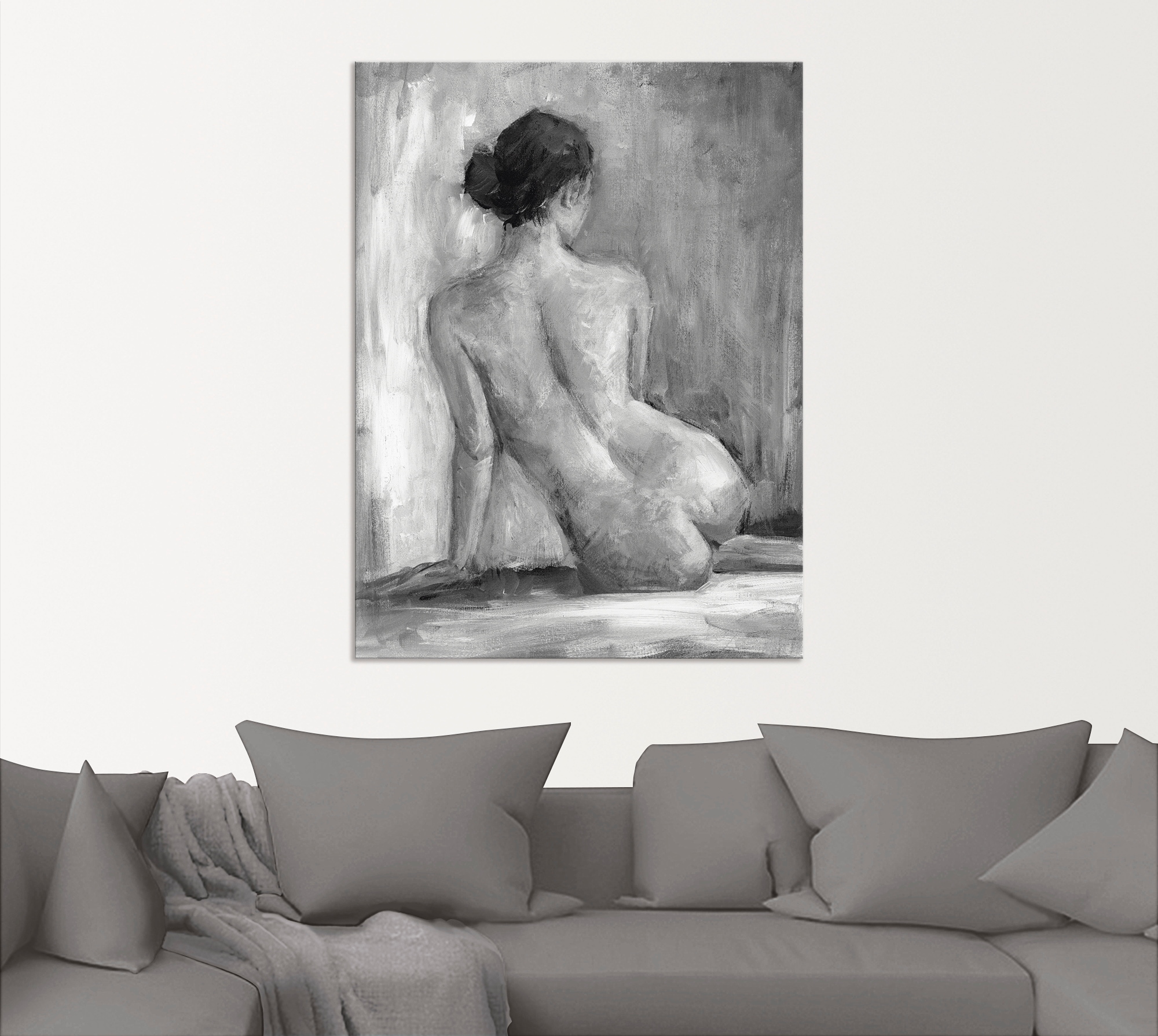 Artland Wandbild »Figur in schwarz & weiß I«, Frau, (1 St.), als Alubild, Outdoorbild, Leinwandbild, Poster, Wandaufkleber