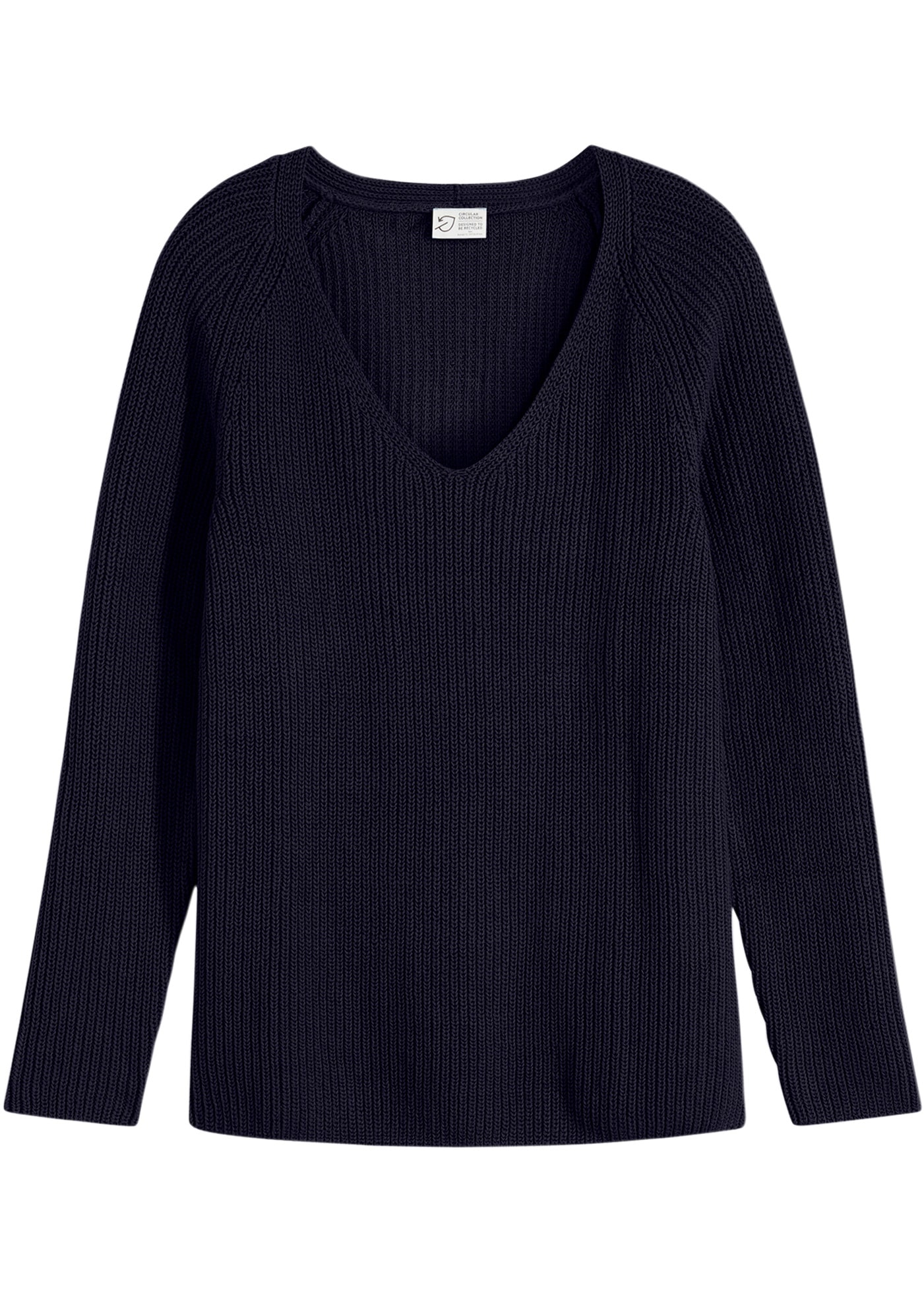 bonprix Strickpullover »Gerippter Pullover aus reiner Baumwolle« aus reiner Baumwolle