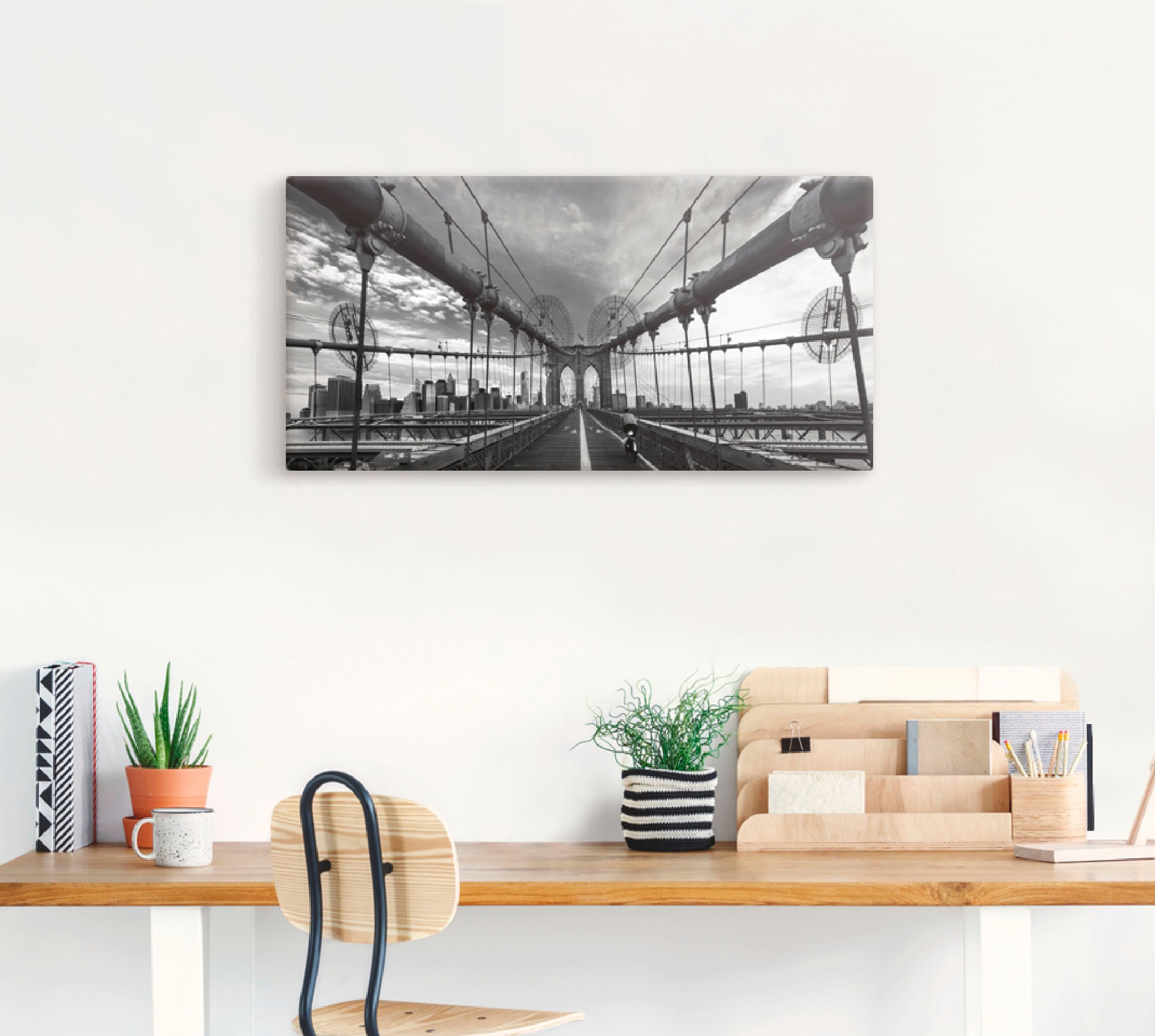 Artland Wandbild »Brooklyn Bridge New York III«, Brücken, (1 St.), als Leinwandbild, Poster in verschied. Größen