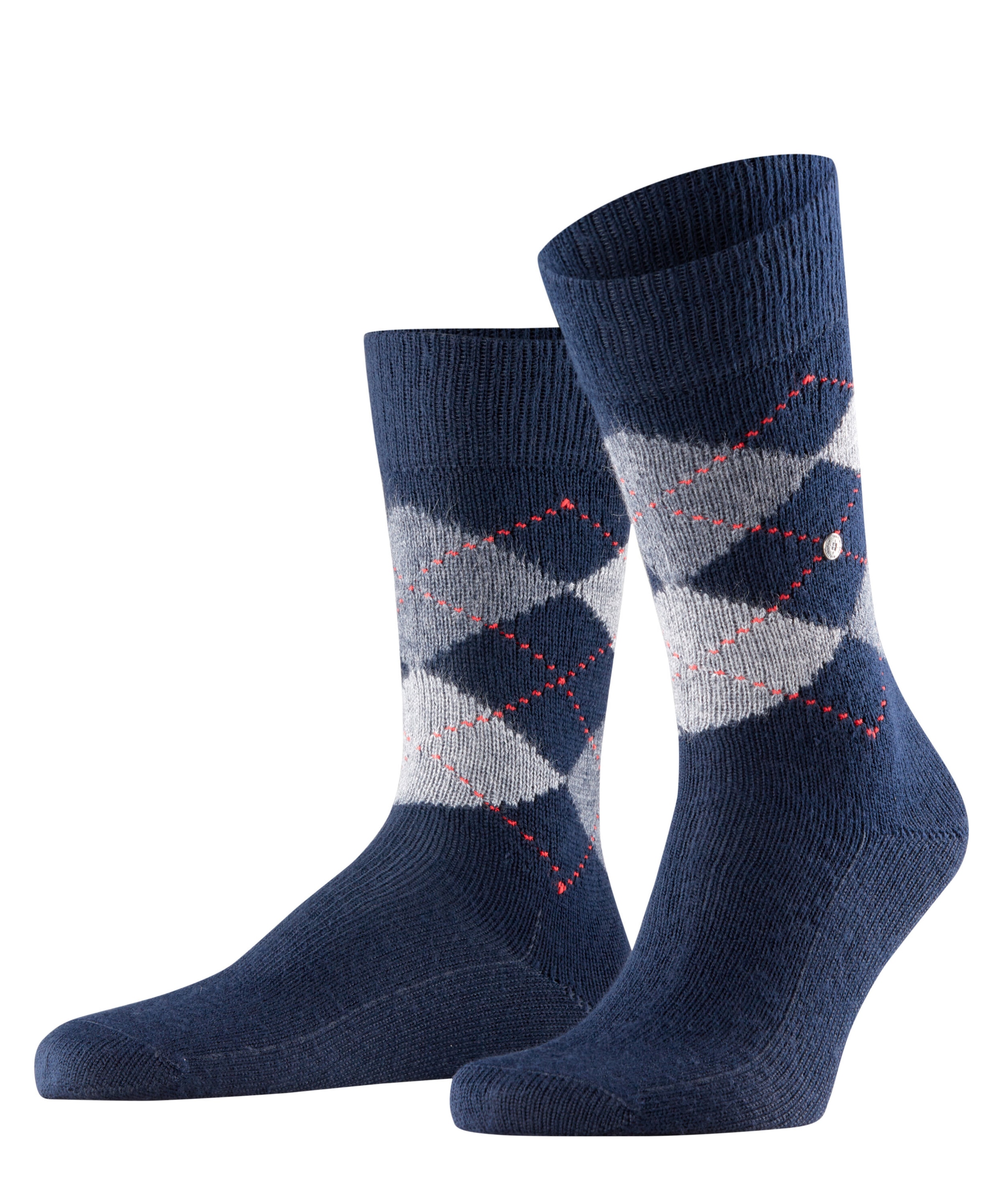 Burlington Socken "Preston" Einheitsgröße 40-46, Argyle-Muster, weiche Haptik