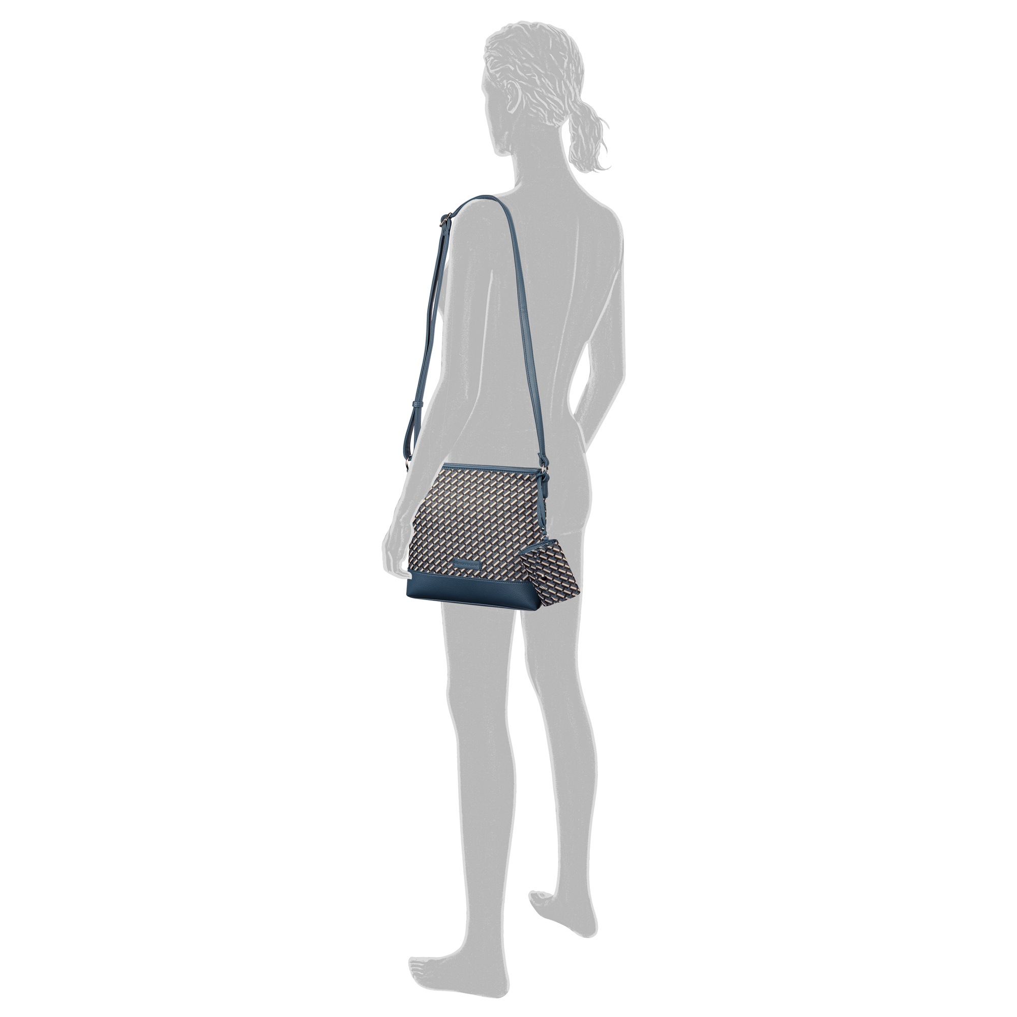 TOM TAILOR Umhängetasche "Xenia" mit raffiniert geometrischen "T" Print des günstig online kaufen