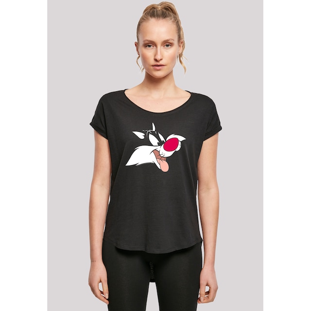 F4NT4STIC Kurzarmshirt »Damen Looney Tunes Sylvester with Ladies Long Slub  Tee«, (1 tlg.) bestellen | BAUR