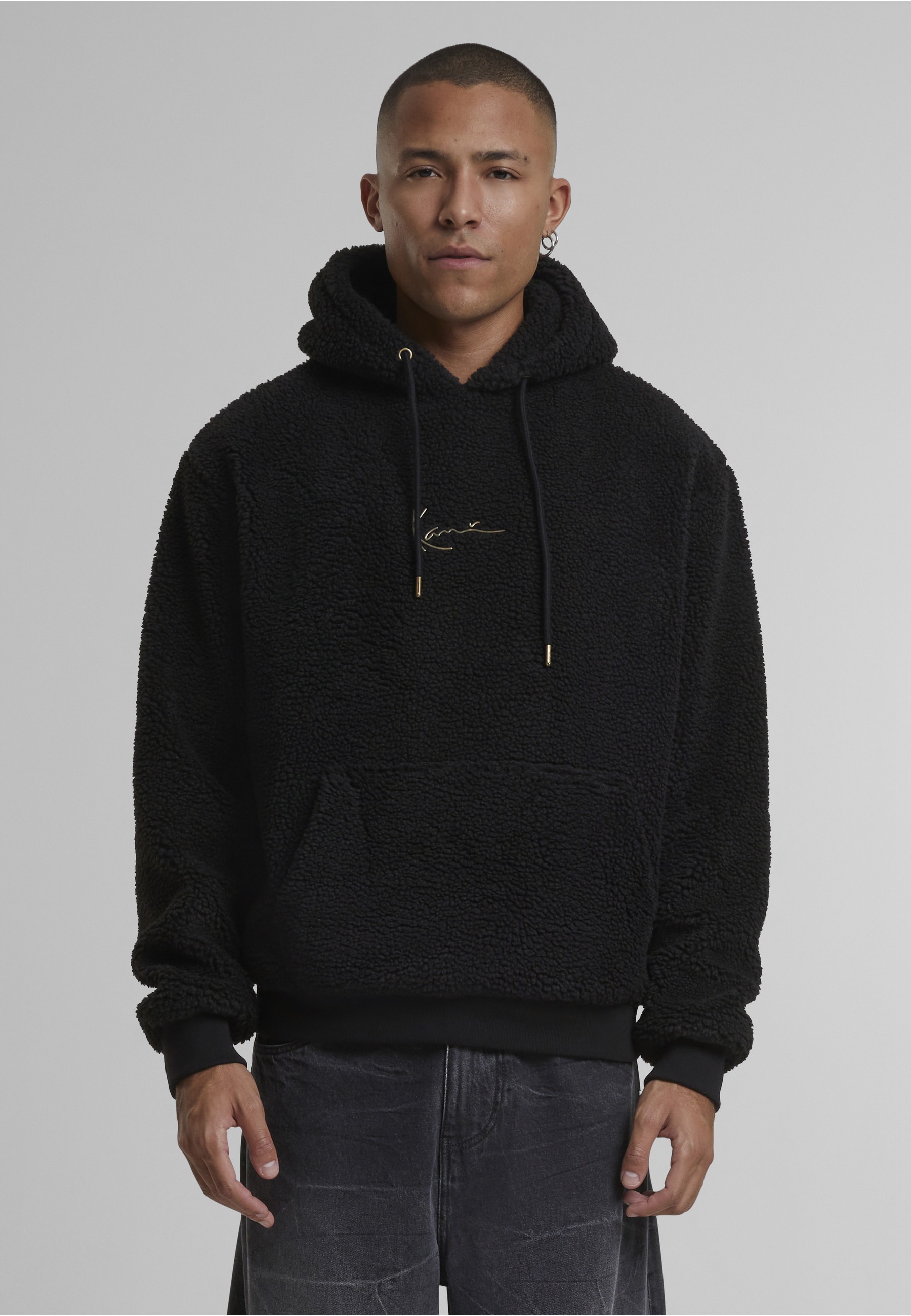 Karl Kani Kapuzenpullover »Karl Kani SMALL SIGNATURE TEDDY HOODIE BLACK« 1 Stk.