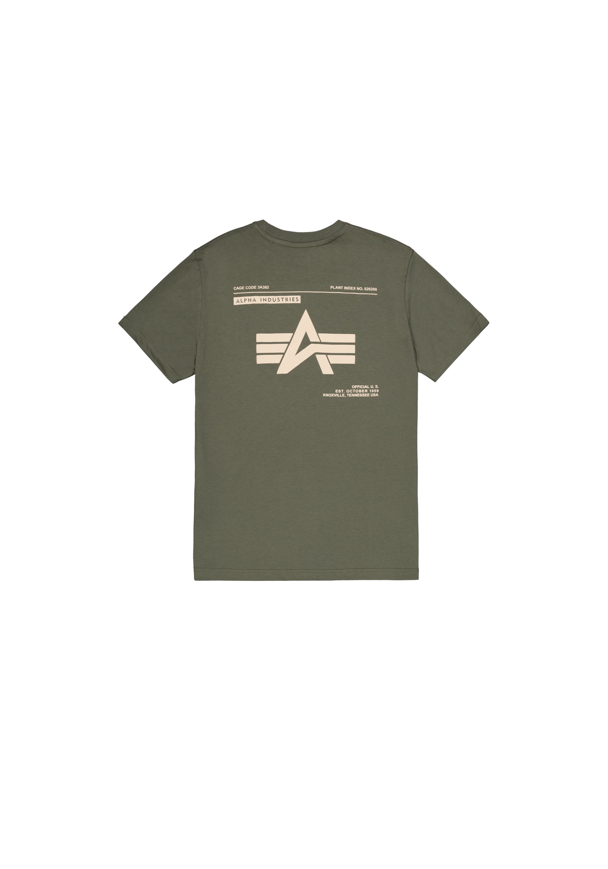 Alpha Industries Label Back Print T-Shirt Dark Olive M 3
