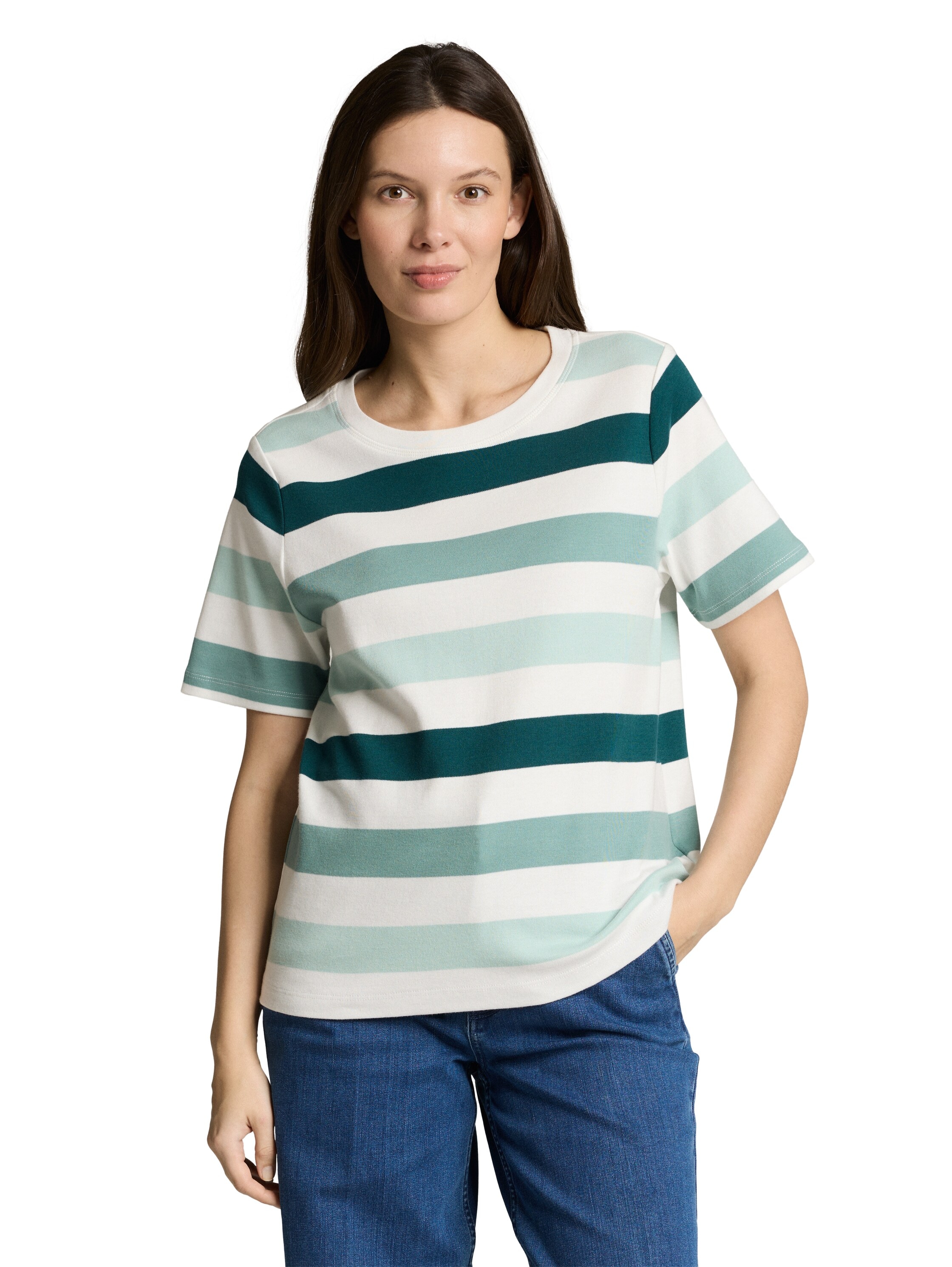 TOM TAILOR T-Shirt mit Streifen Muster günstig online kaufen