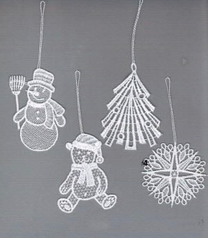 Stickereien Plauen "Winterzeit" Baumbehang "Winterzeit"