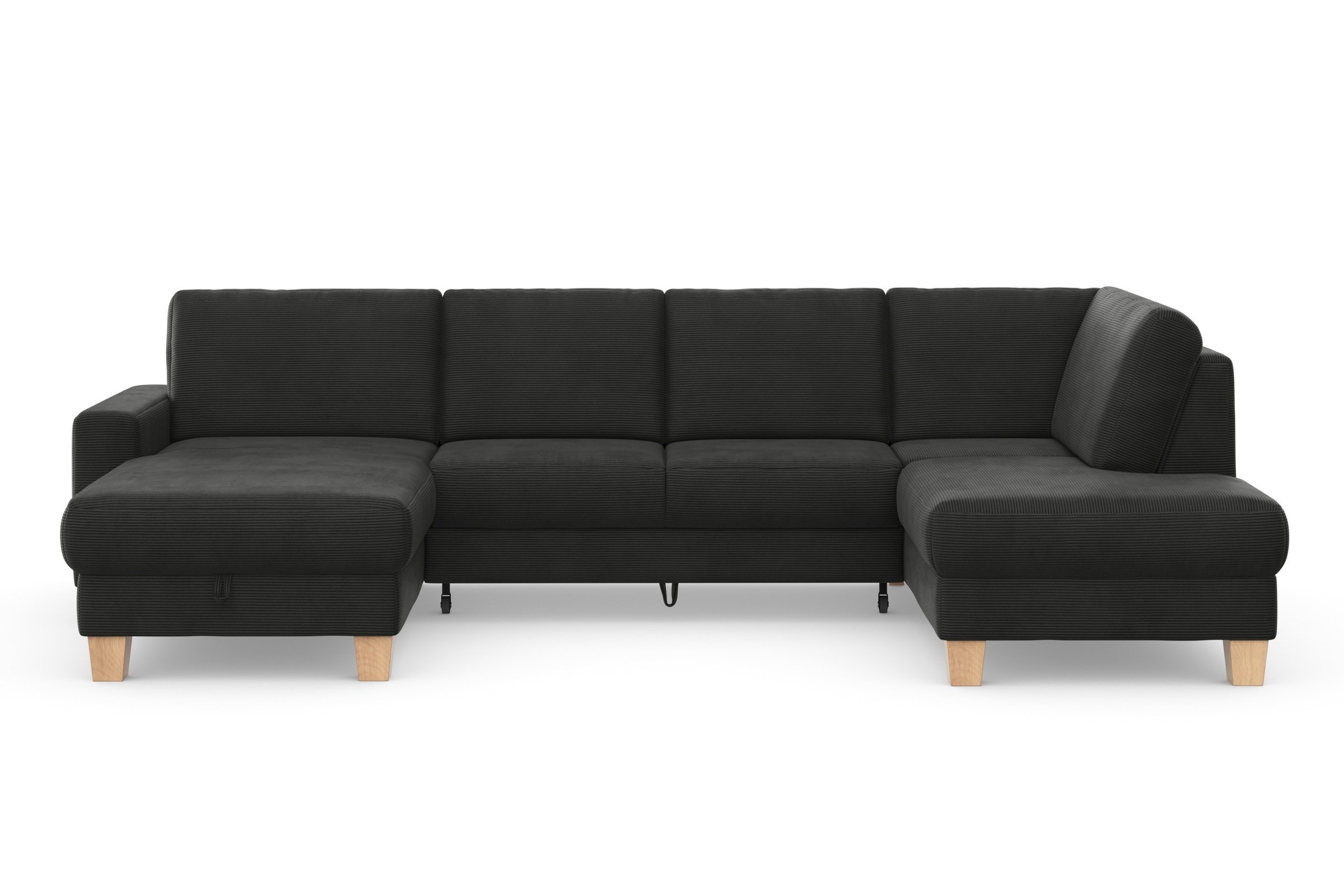 Home affaire Wohnlandschaft »Summer U-Form«, mit oder ohne Bettfunktion und Bettkasten, Cord-Bezug