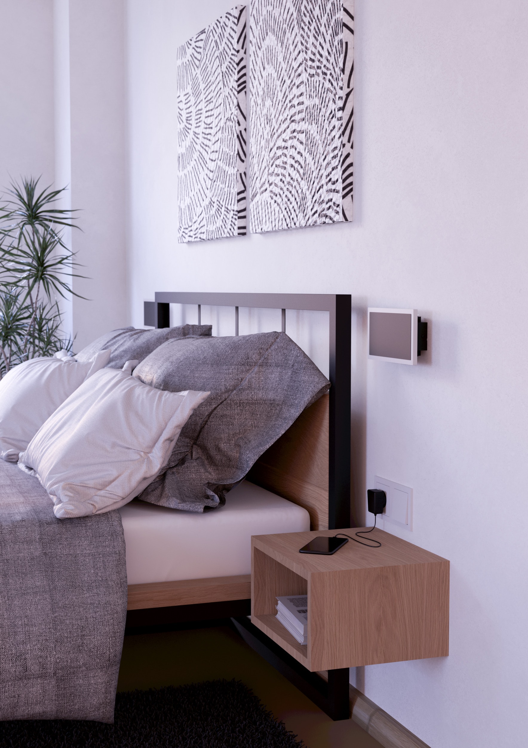 EGLO Wandleuchte »TALAMELLO 1 Wandlampe - Stahl - LED - 12W - IP20« LED-Modul 1 Stk. Warmweiß Wandstrahler, Wandspot, Wohnzimmer, Flur, L23 x H12 x AL5 cm