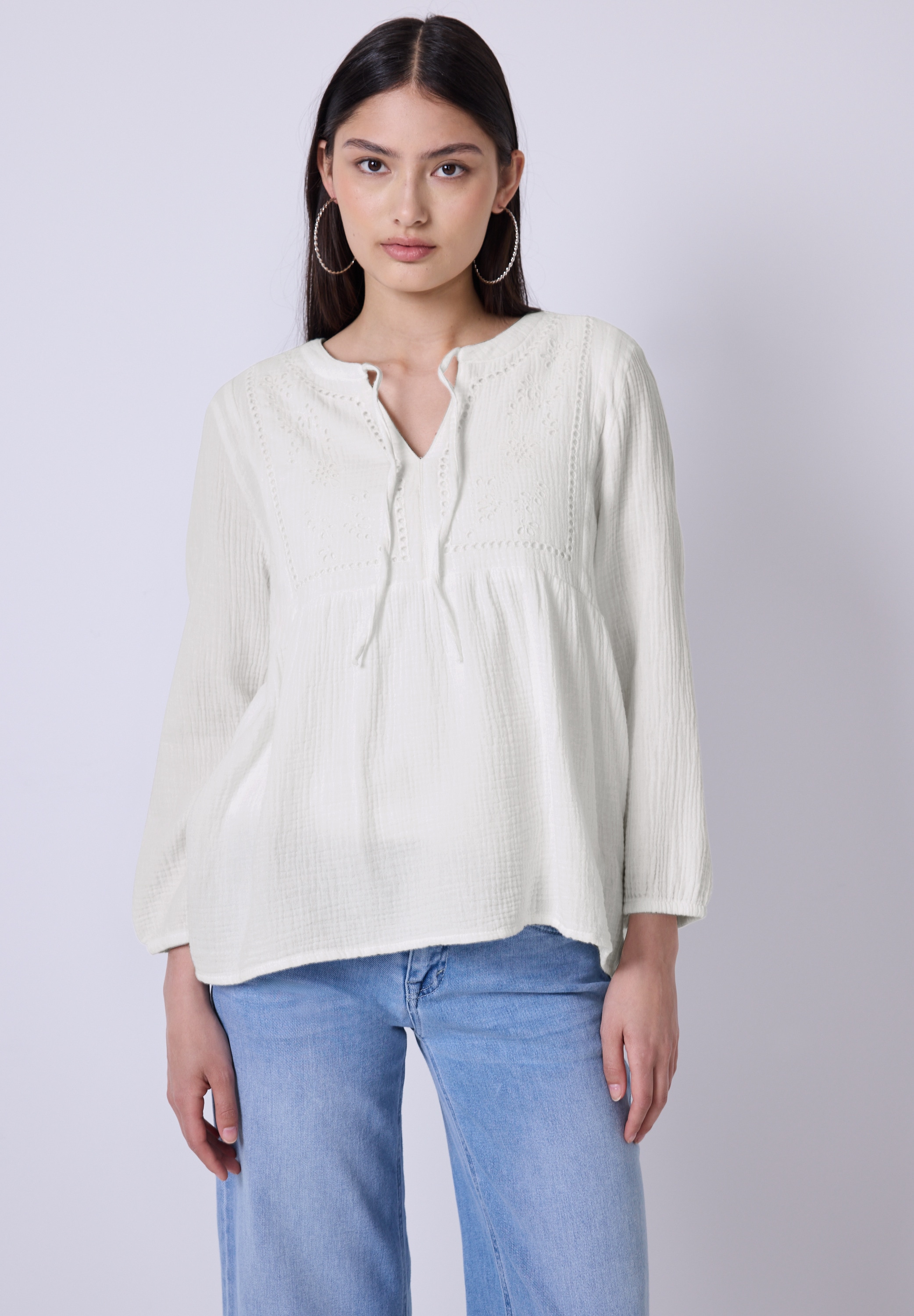 STREET ONE STUDIO Shirtbluse, mit 3/4 Ärmeln günstig online kaufen