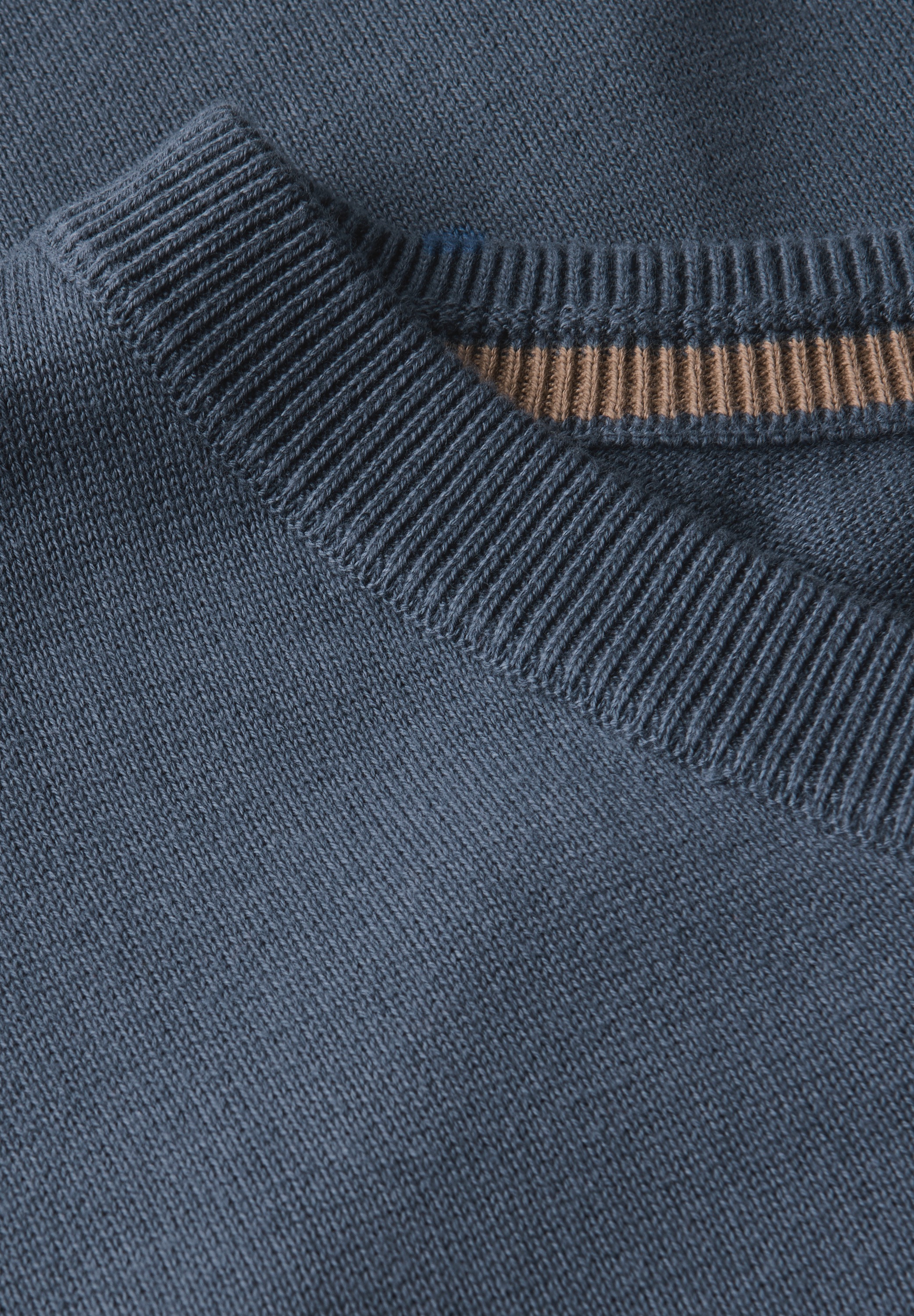 STREET ONE MEN Strickpullover, aus reiner Baumwolle