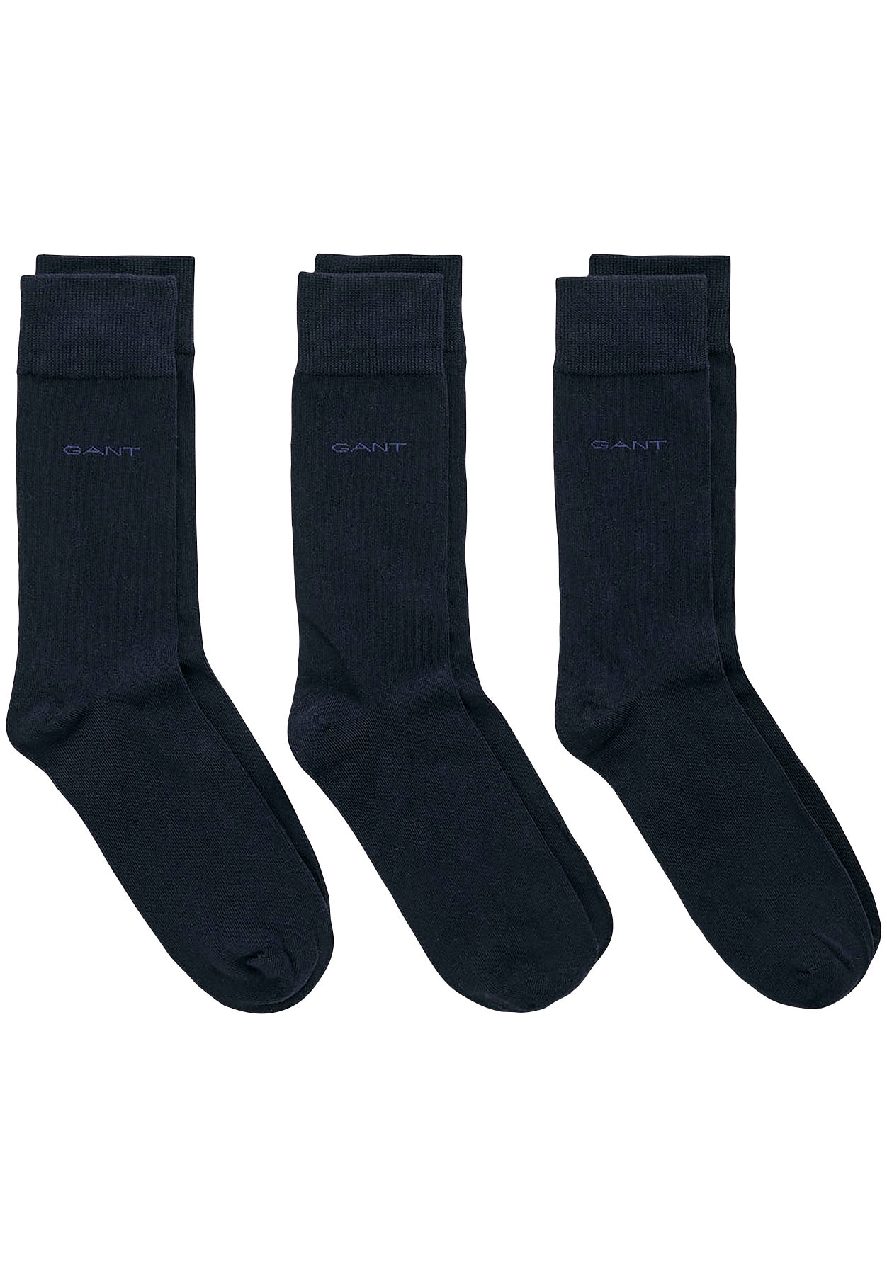 Gant Basicsocken "SOFT COTTON SOCKS 3-PACK", (Packung, 3 Paar, 3), mit Logo günstig online kaufen