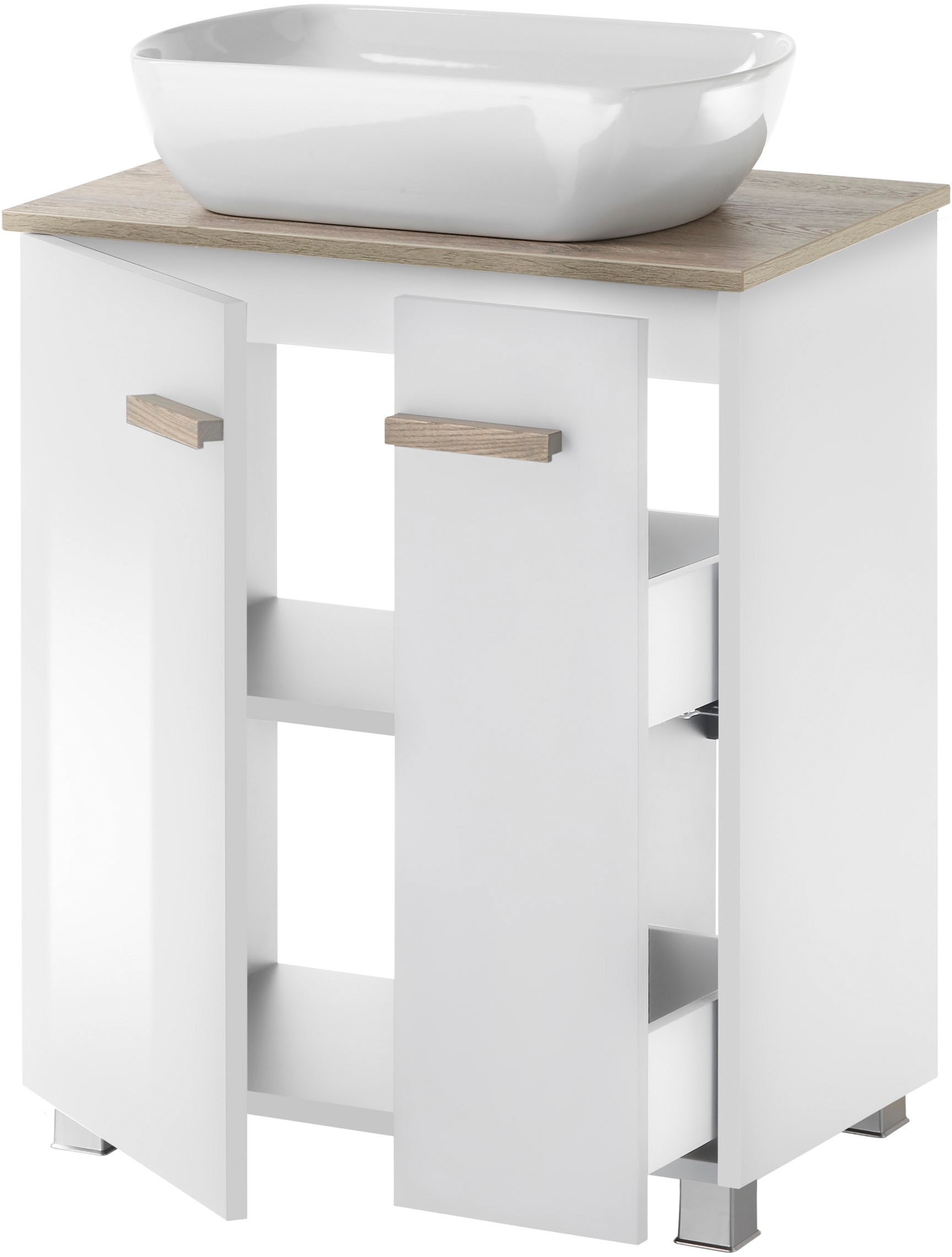 Home affaire Badmöbel-Set "SOLiD, Badmöbel-Set, Bad im modernen Design, 2-t günstig online kaufen