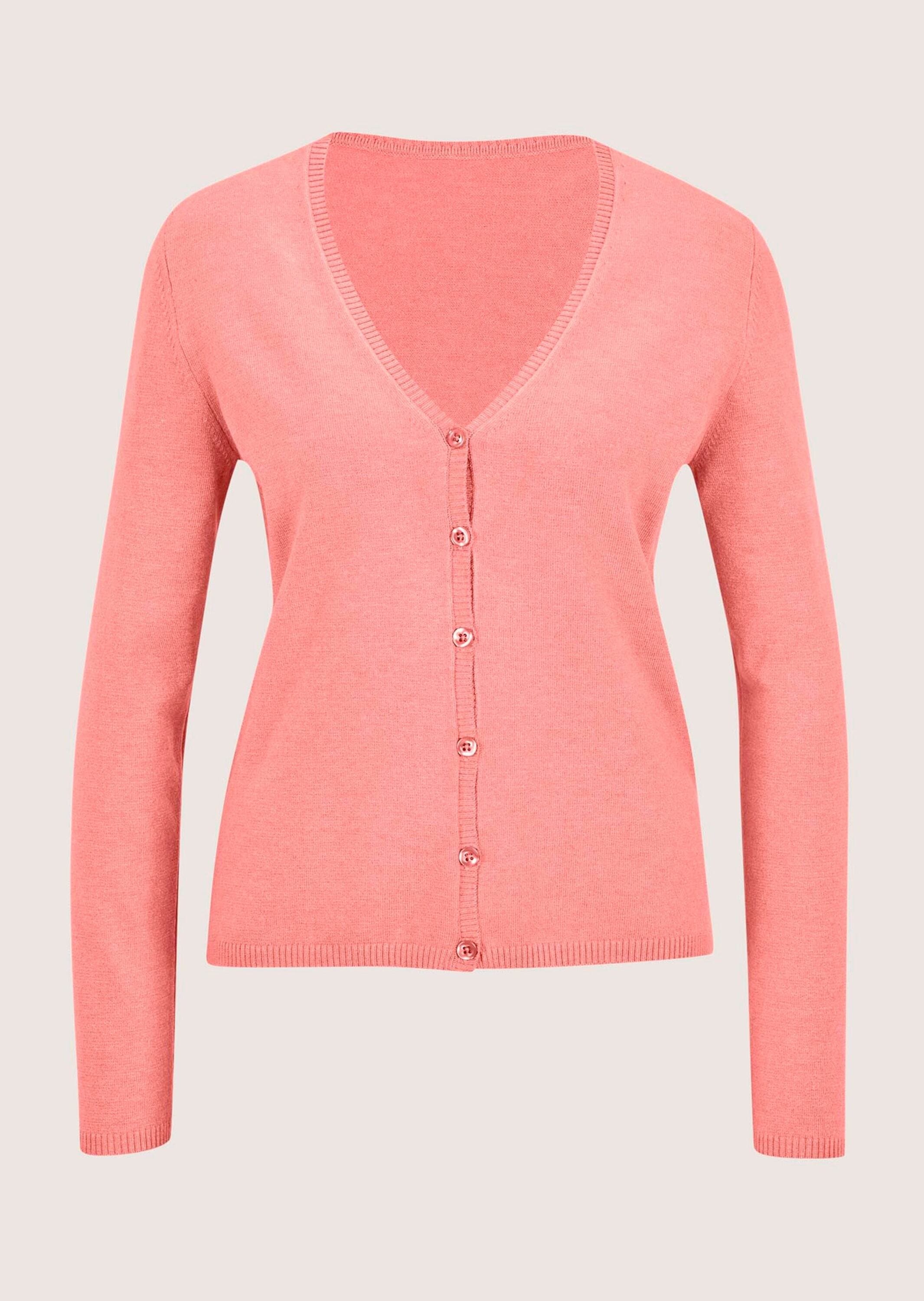 MADELEINE Strickjacke "Strickjacke Langarm Jacke im Feinstrick mit V-Ausschnitt"