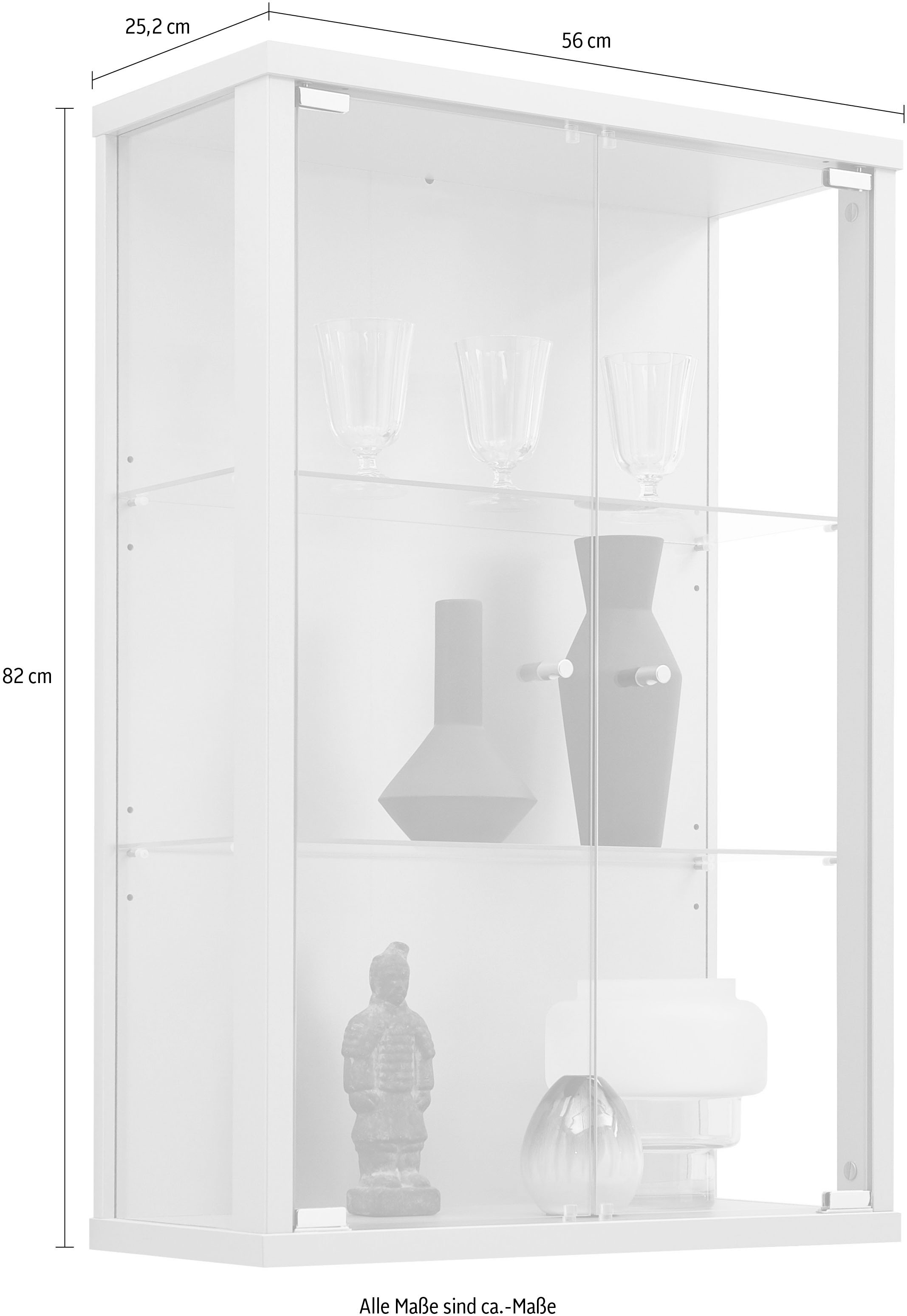 fif möbel Vitrine »OPTIMA«, Hängevitrine/Glasvitrine 2x Glastür,perfekt für Sammler,Sammlervitrine