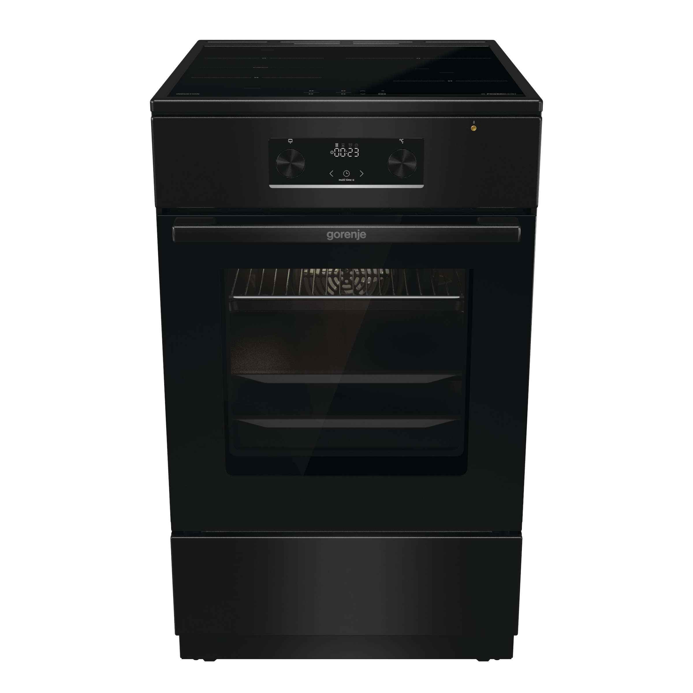 GORENJE "MEKIS510IB" mit 1-fach-Teleskopauszug Aqua Clean 1 Stk. tlg. Standherd mit Induktionskochfeld und Teleskopauzug