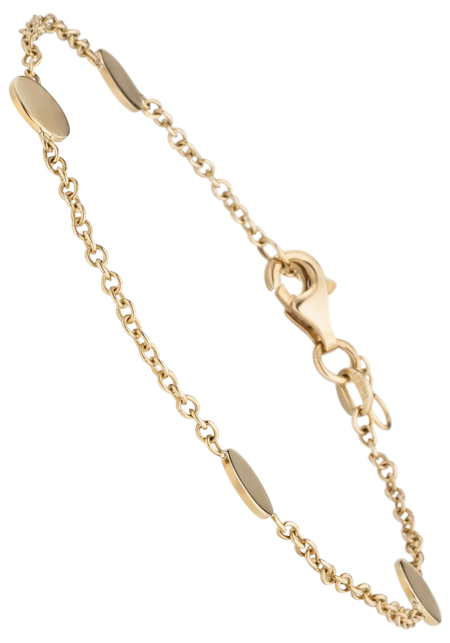 JOBO Armband »Goldarmband« 375 Gold mit Plättchen 19 cm