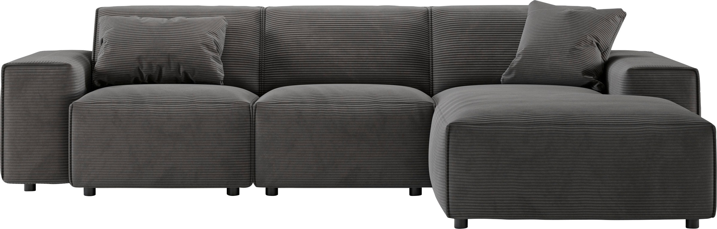 andas Ecksofa »Glimminge L-Form auch in Breitcord, Feincord + Easy care-Bezug,«, Breite 264, Zierkissen