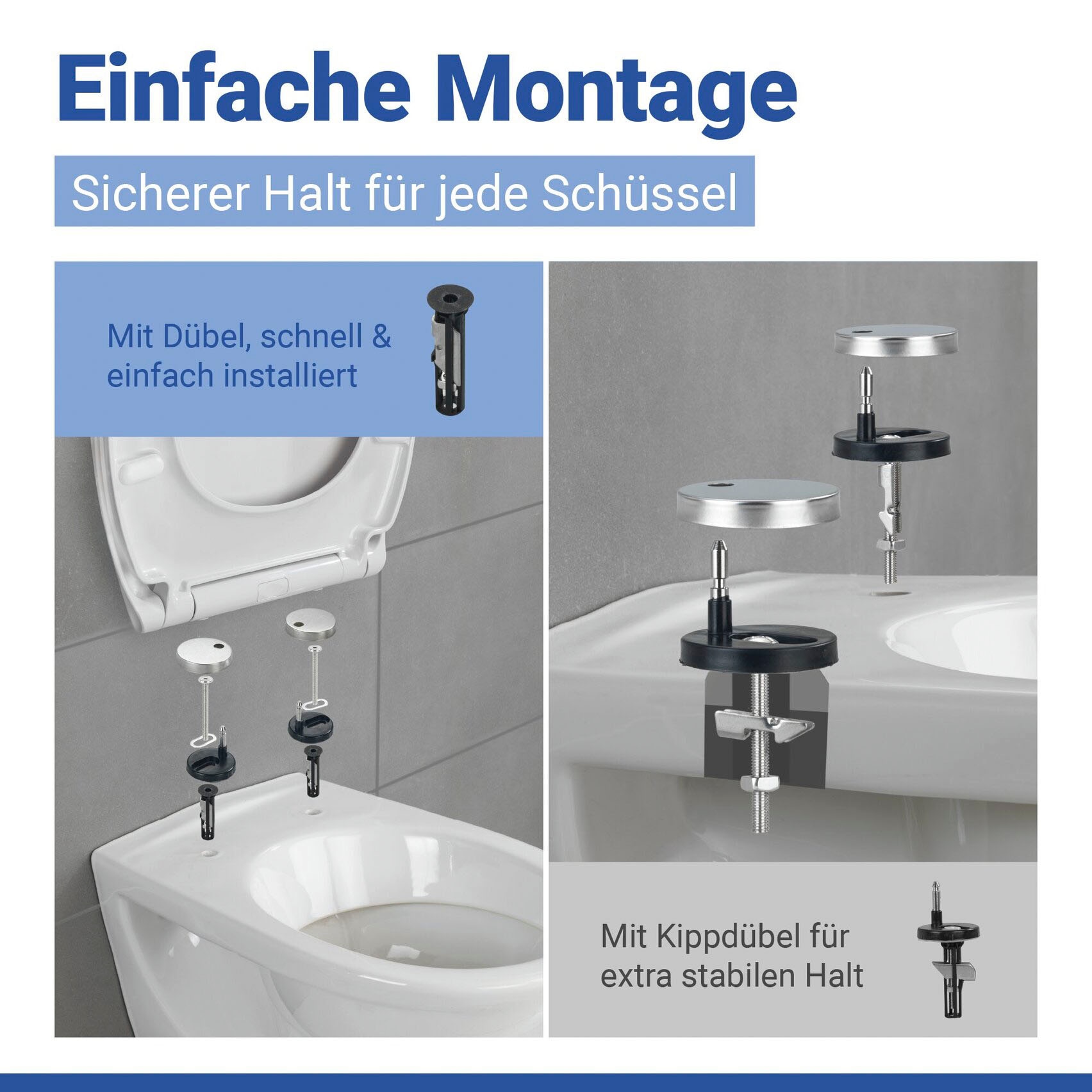 WENKO WC-Sitz »Neo« mit Absenkautomatik und Schnellbefestigung