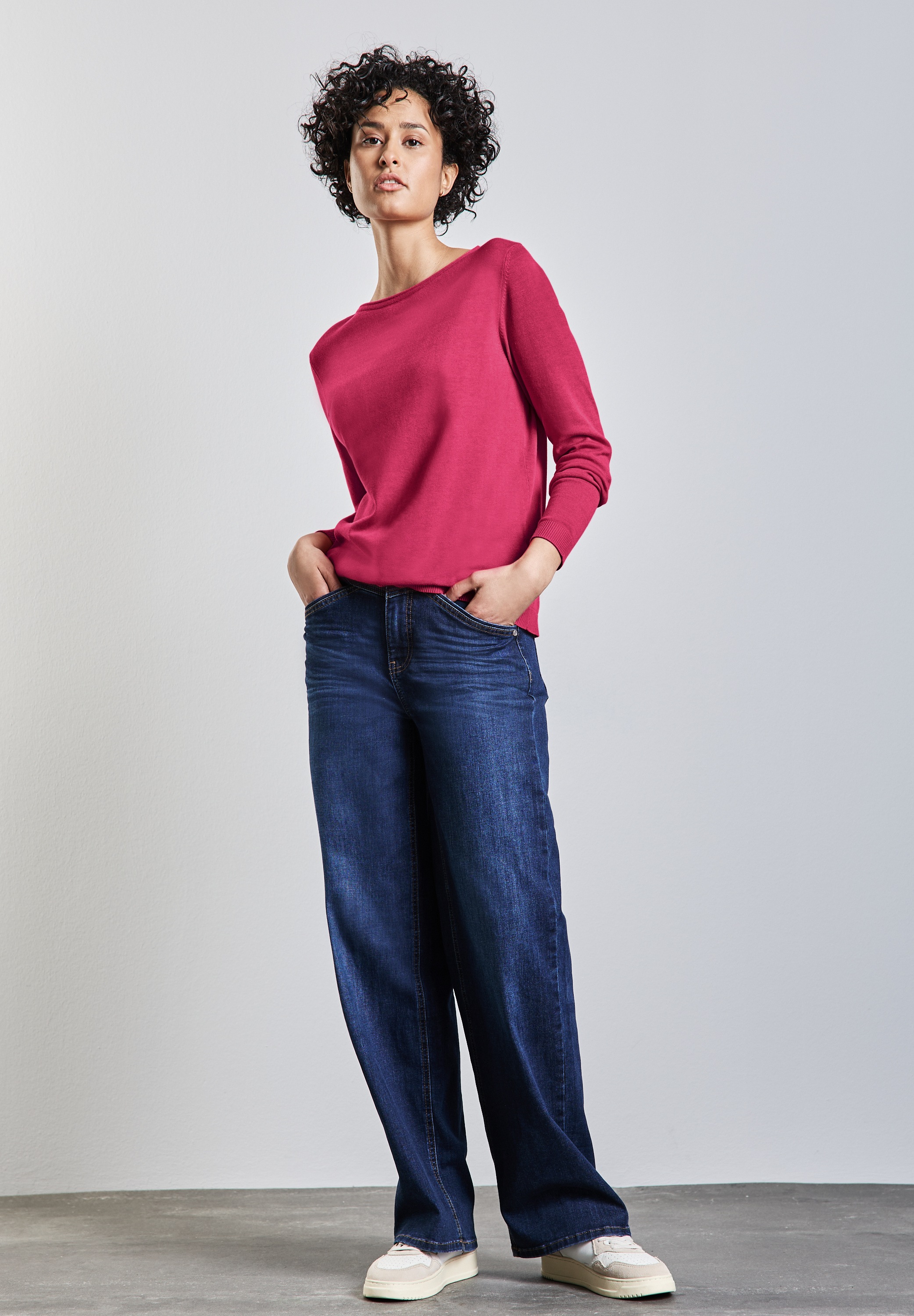 STREET ONE Strickpullover, mit U-Boot-Ausschnitt