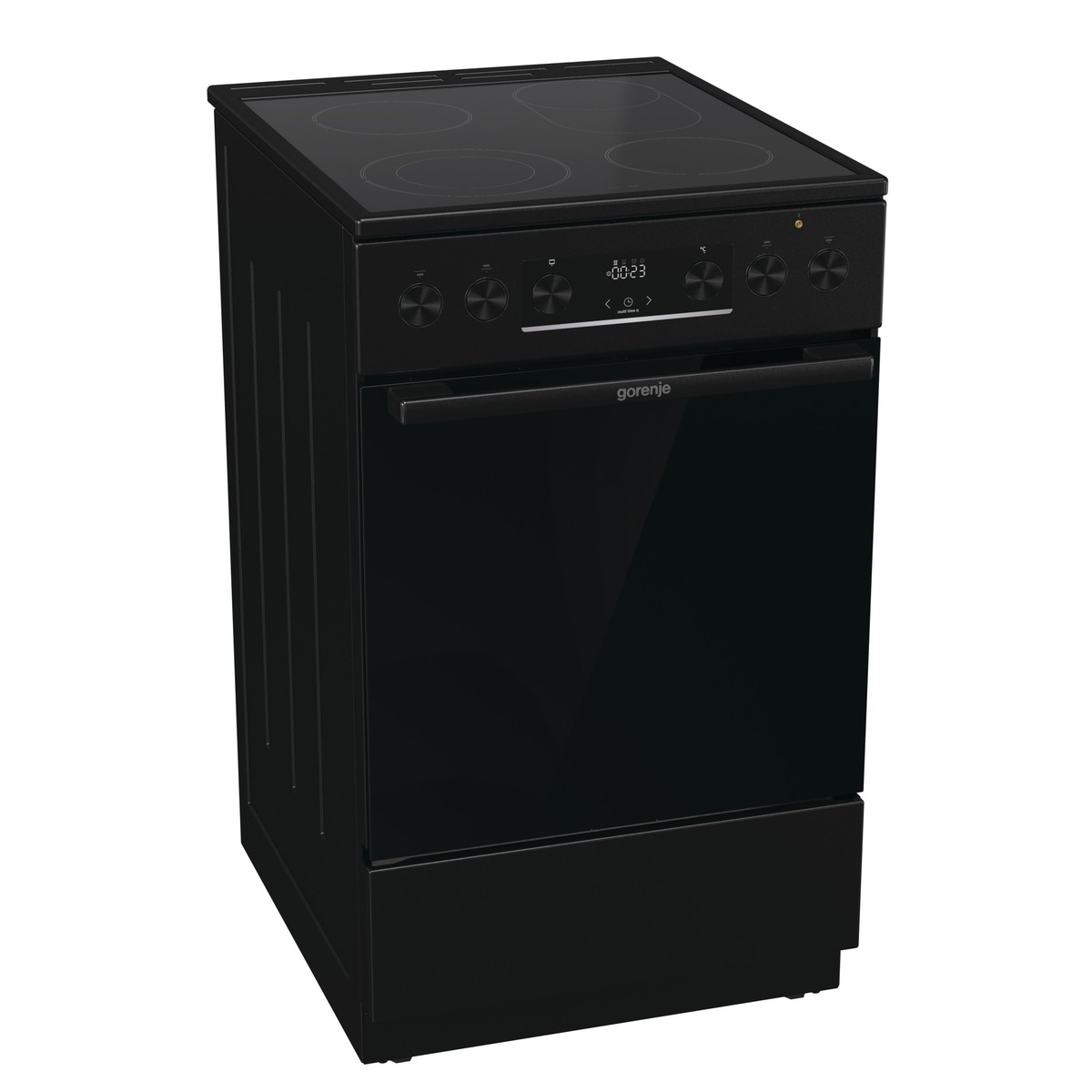 GORENJE Elektro-Standherd "GECS 5C70BPA", mit 2-fach-Teleskopauszug, Aqua Clean, (1 St.), Black Design