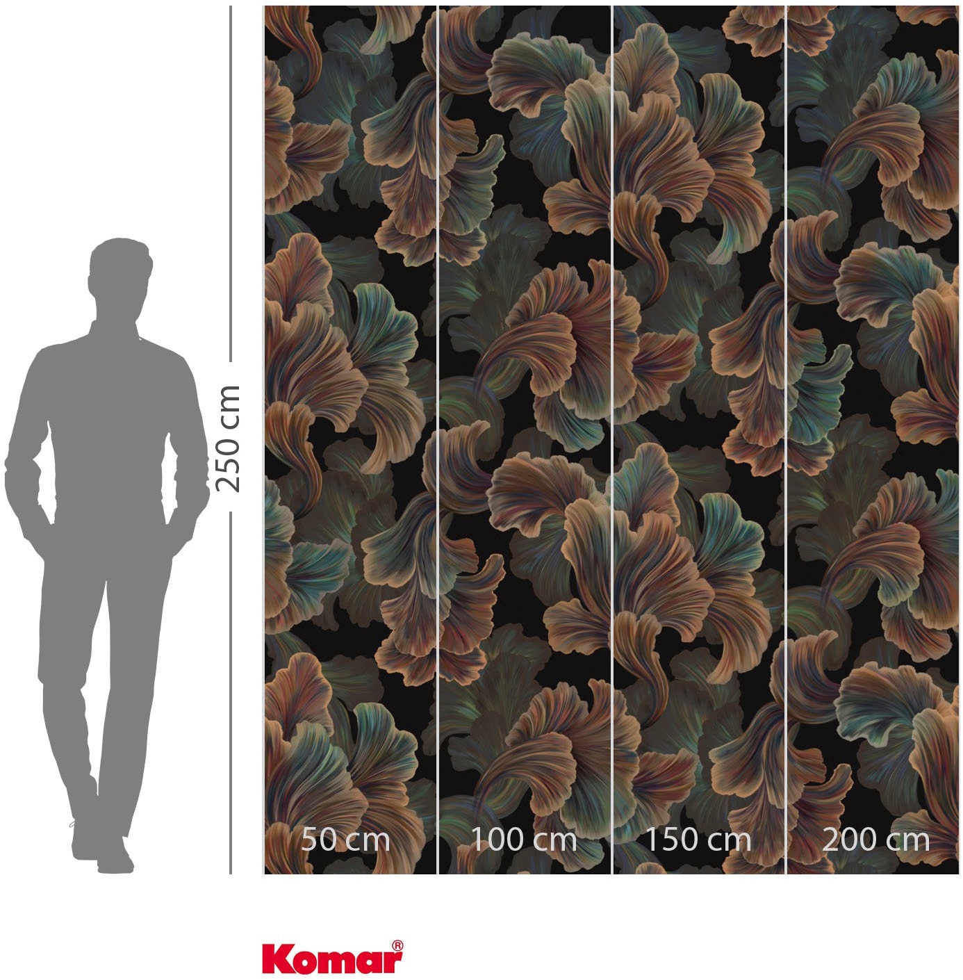 Komar Fototapete »Vlies Fototapete - Night Blossoms - Größe 200 x 250 cm« Motiv | bedruckt glatt