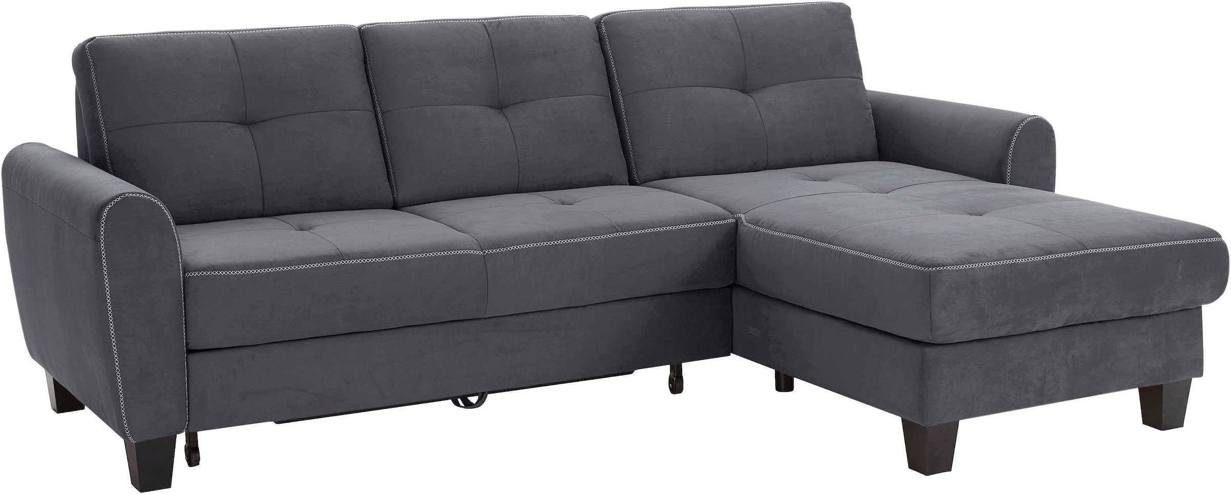 sit&more Ecksofa »Varese L-Form«, mit Federkern, wahlweise mit Bettfunktion und Stauraum