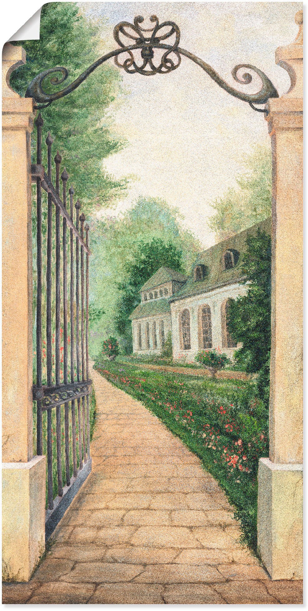 Artland Paveikslas »Fresco - Blick durchs Gart...